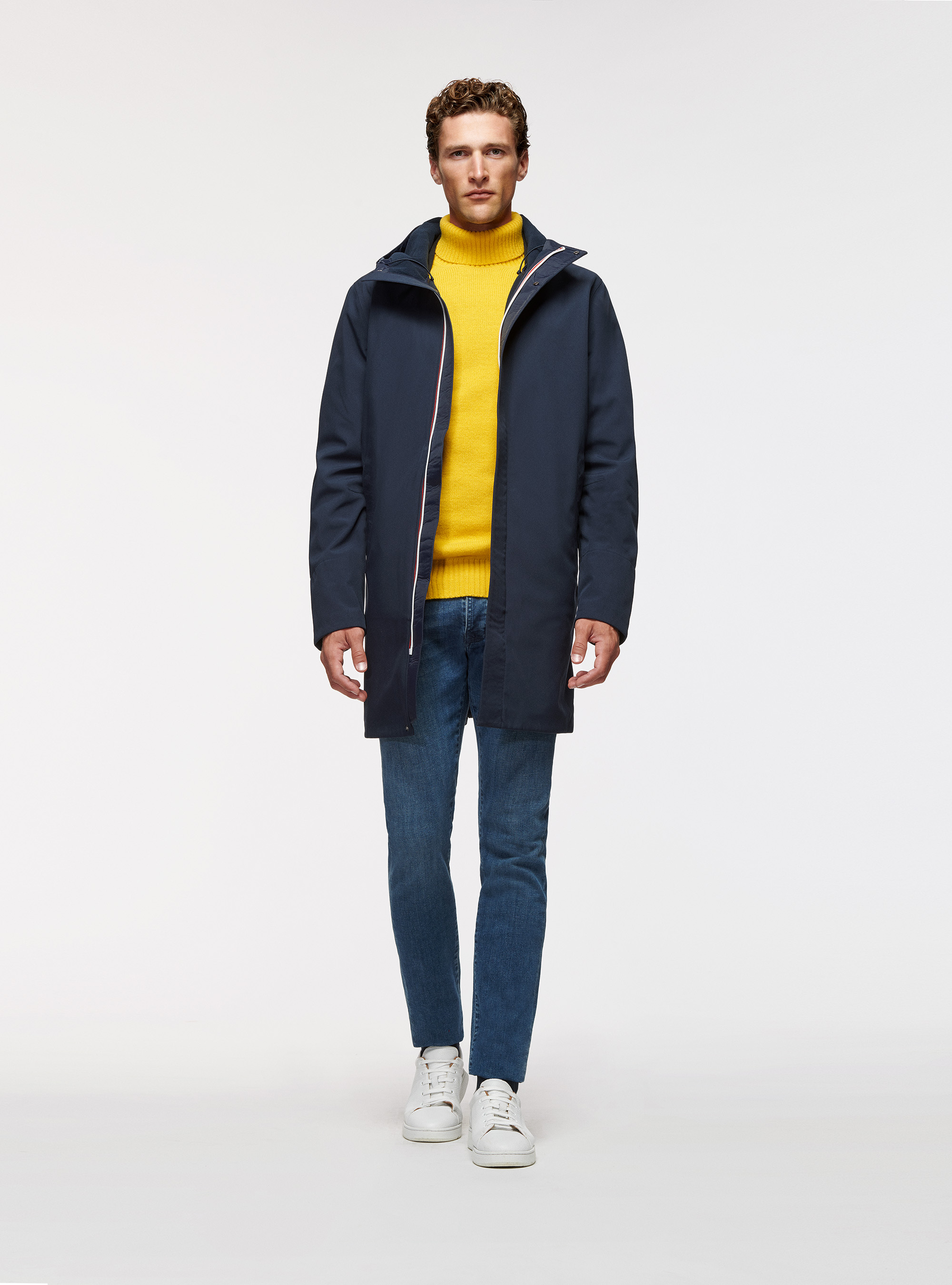 Giubbotto tecnico con cappuccio, BLU