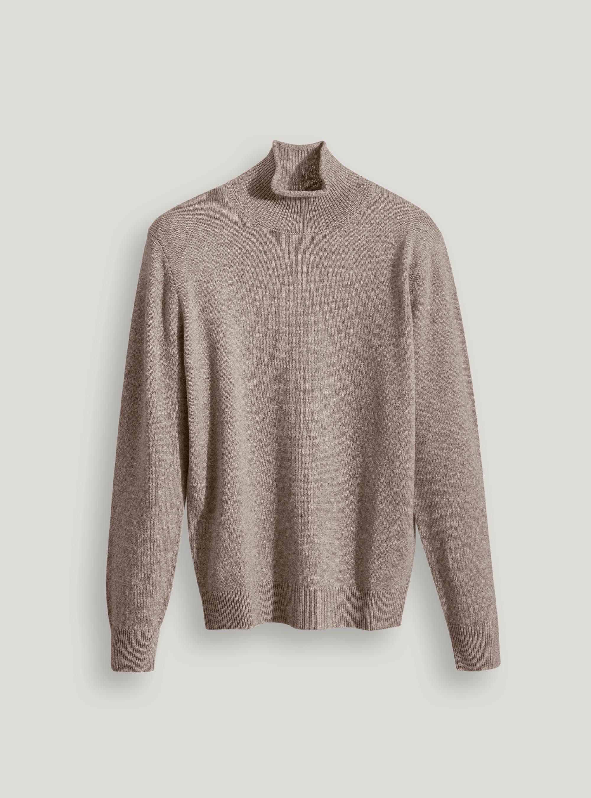 Maglia mezzo collo in lana cashmere, ECRU