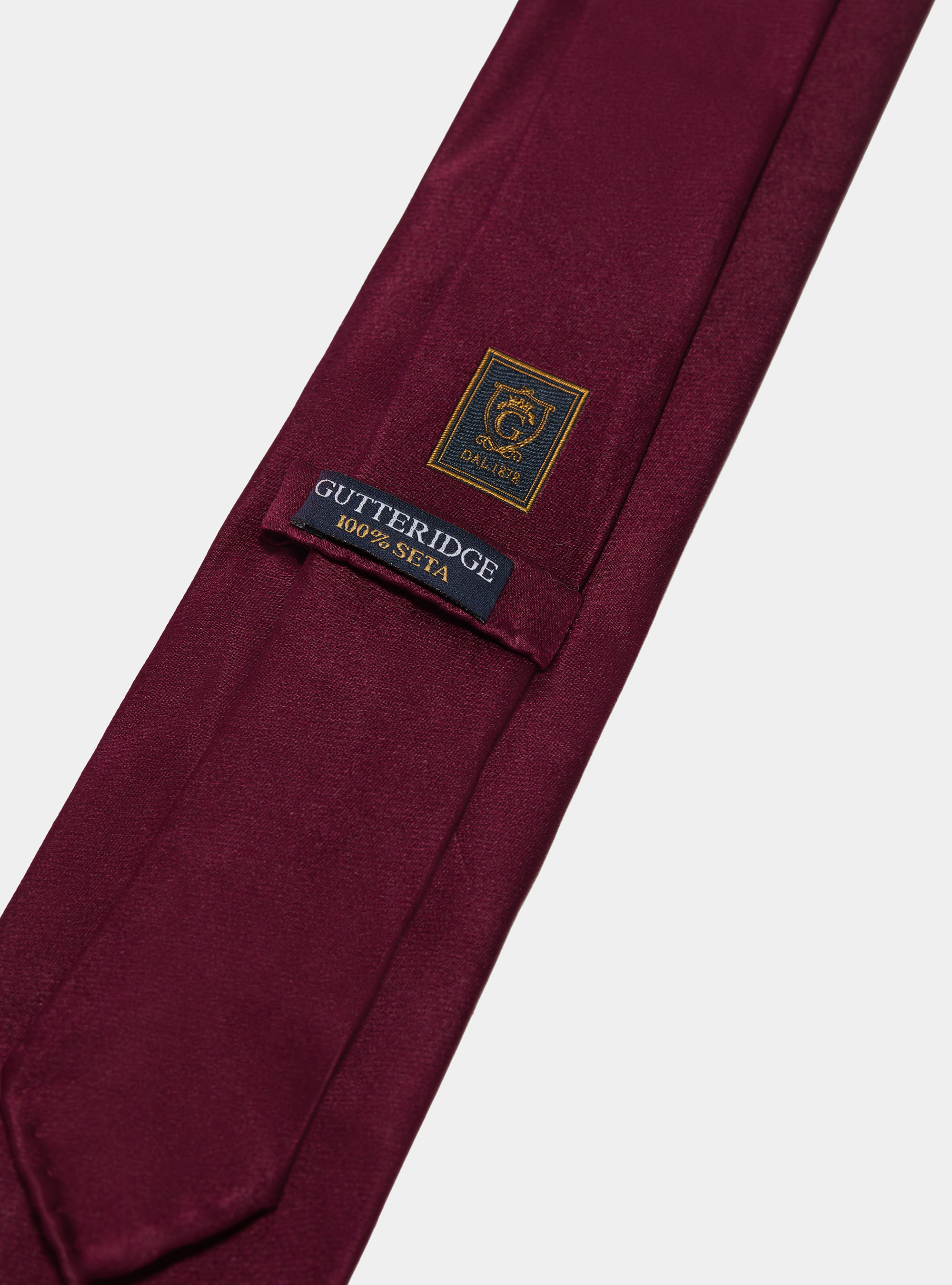 Unlined silk tie, BORDEAUX