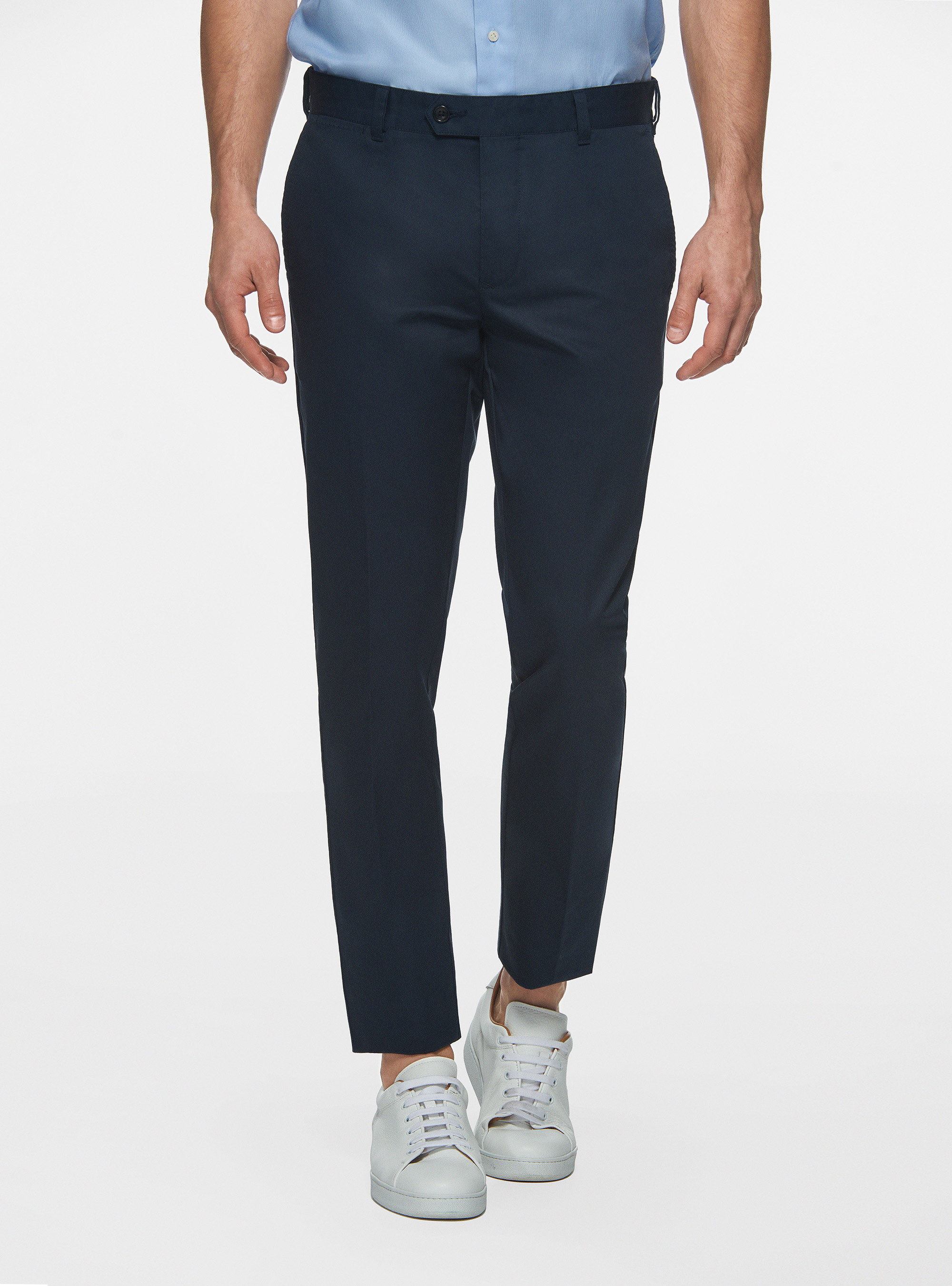 Gutteridge - Lightweight twill slim trousers, Unisex, Navy Blue, Size: 44