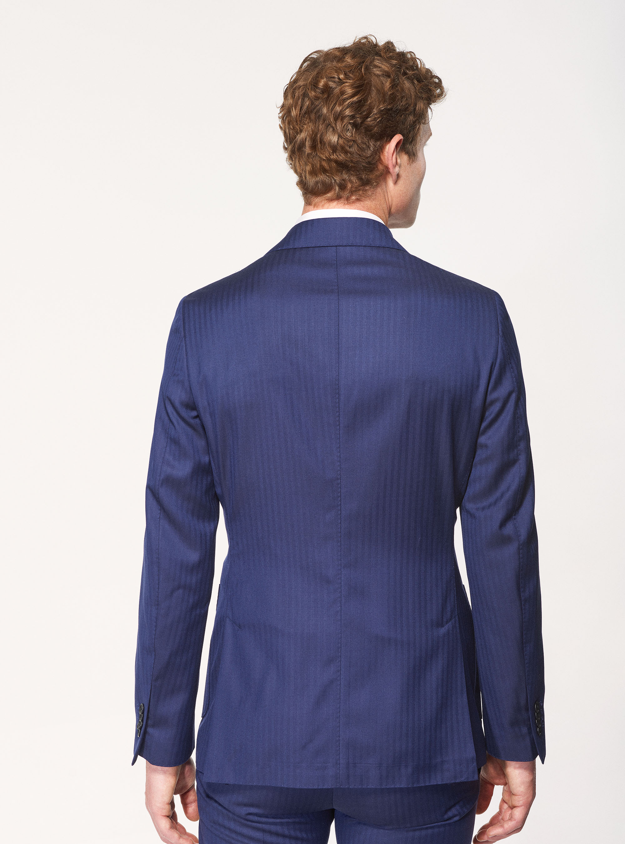 Giacca per abito in pura lana spigata superfine 110's Vitale Barberis Canonico, BLU