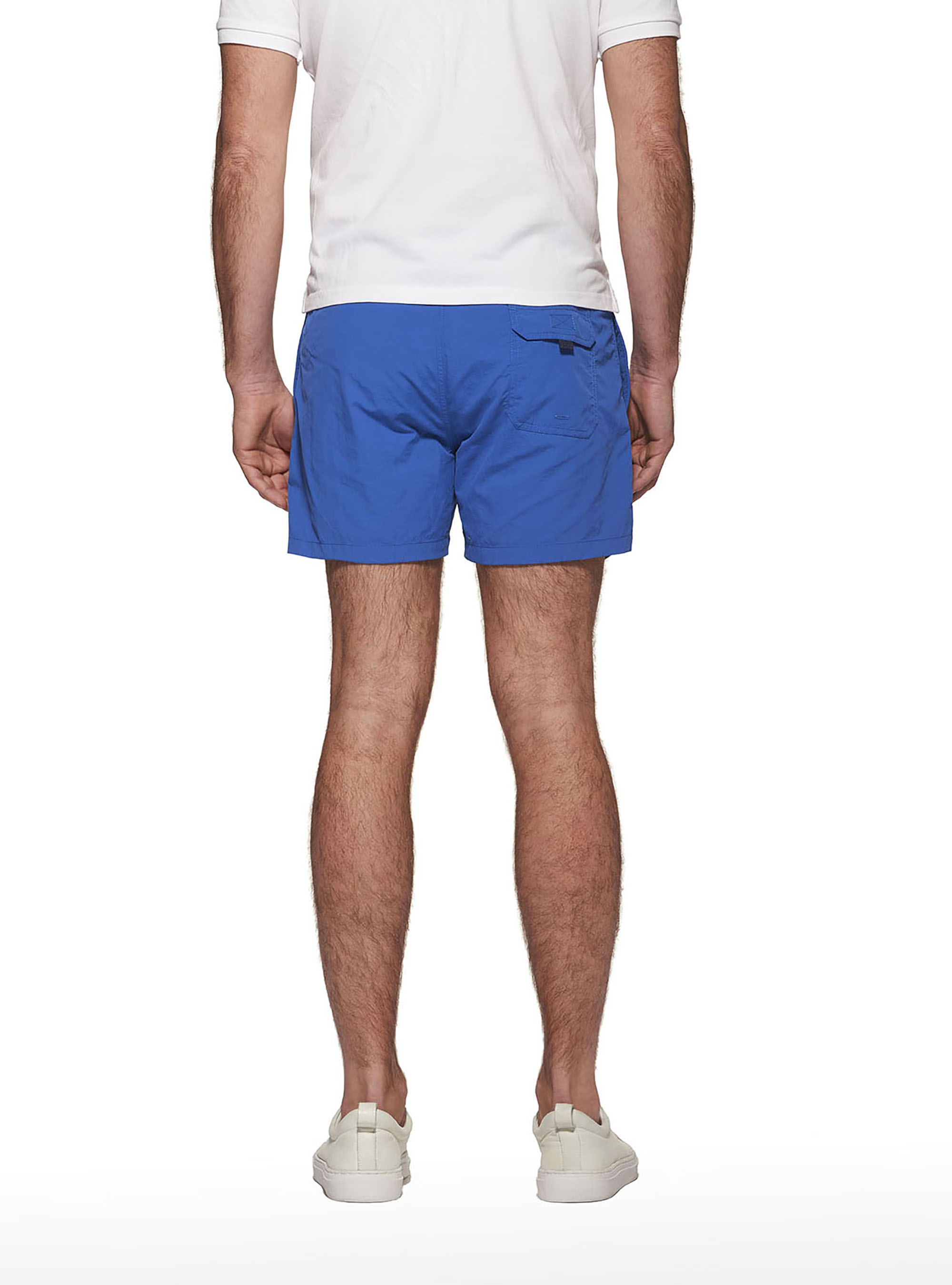 Basic plain colour swimsuit with embroidery, BLUE ROYAL