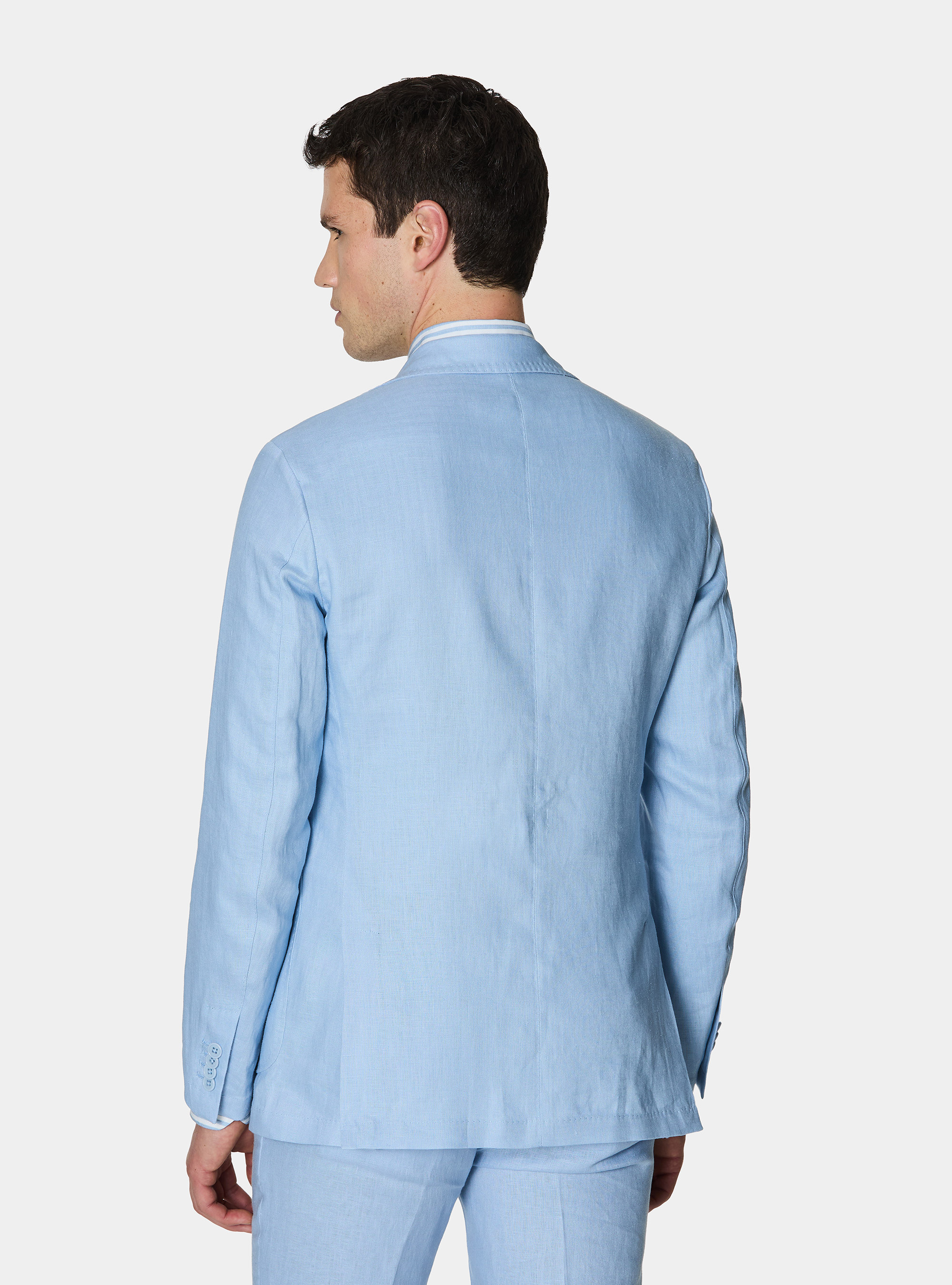 Anzugjacke aus reinem Leinen, 0266C AZZURRO