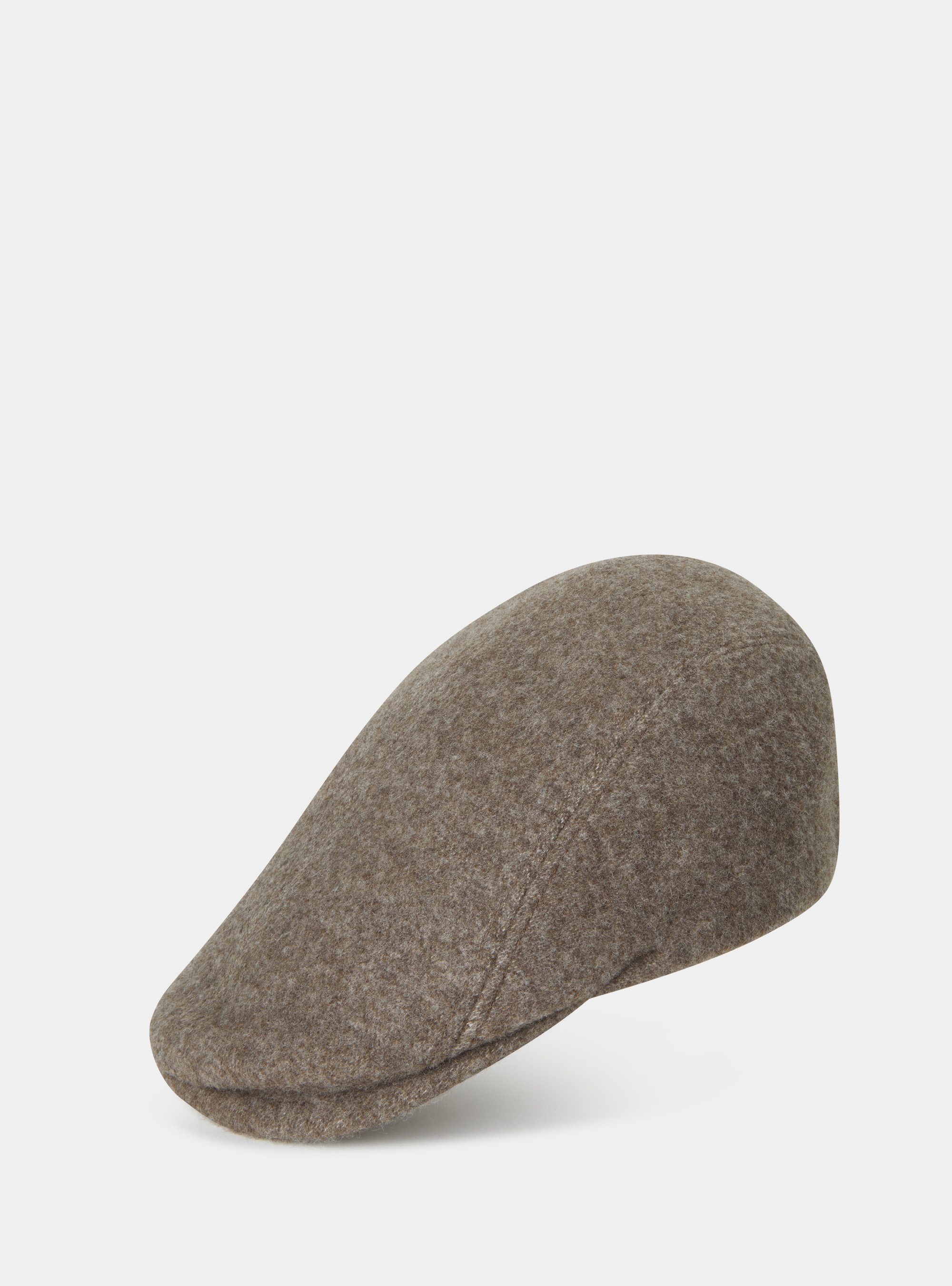 Coppola in pura lana vergine e cashmere, MARRONE