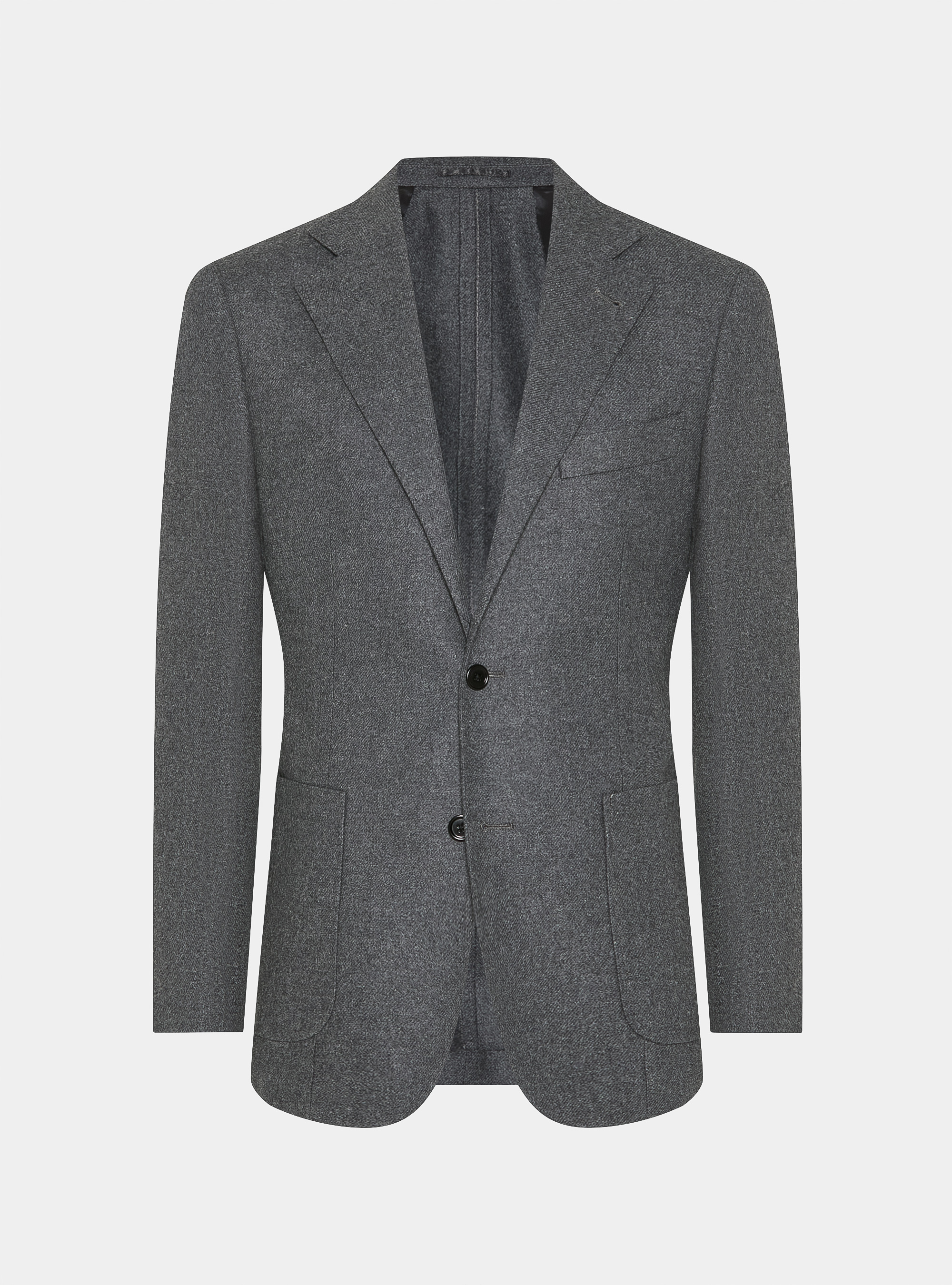 Giacca in flanella di misto lana, ASFALTO