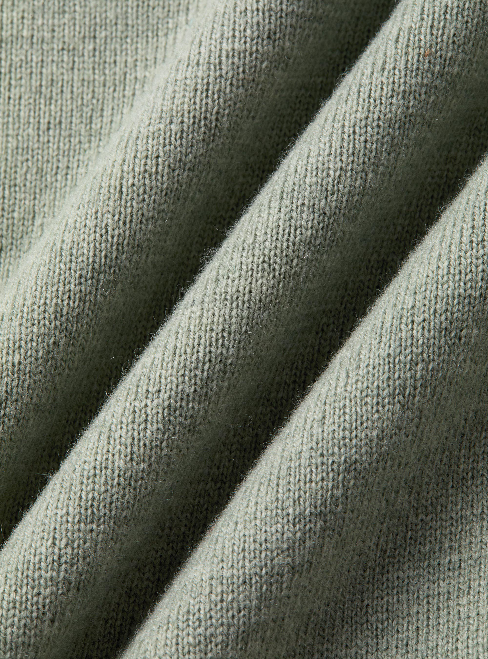 Lambswool and cashmere crewneck sweater, VERDE GIADA 0655C
