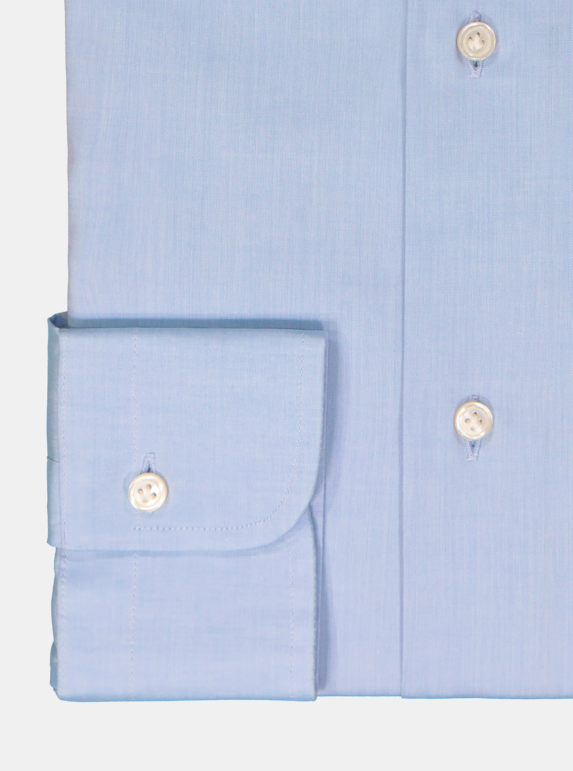 Stretch poplin French collar shirt, LIGHT BLUE