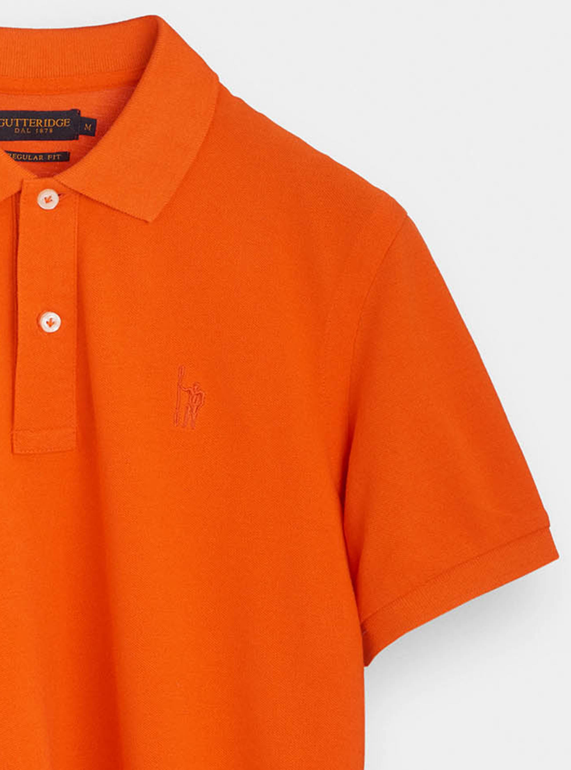 Polo cl&aacute;sico de piqu&eacute;, NARANJA FUEGO
