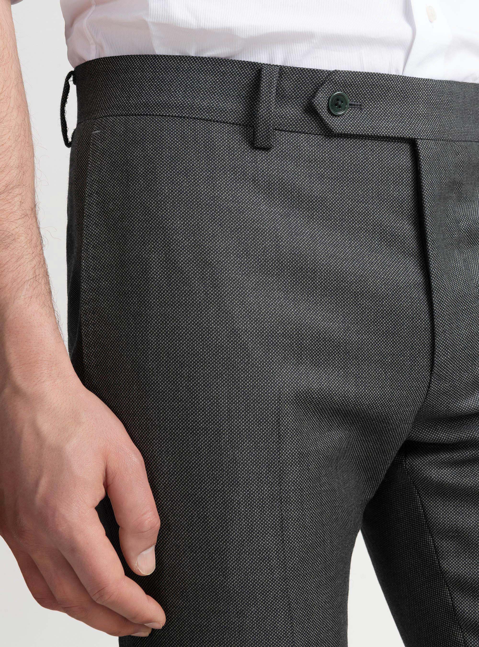 Pantalon de costume en laine Partridge eye Vitale Barberis Canonico, VERT
