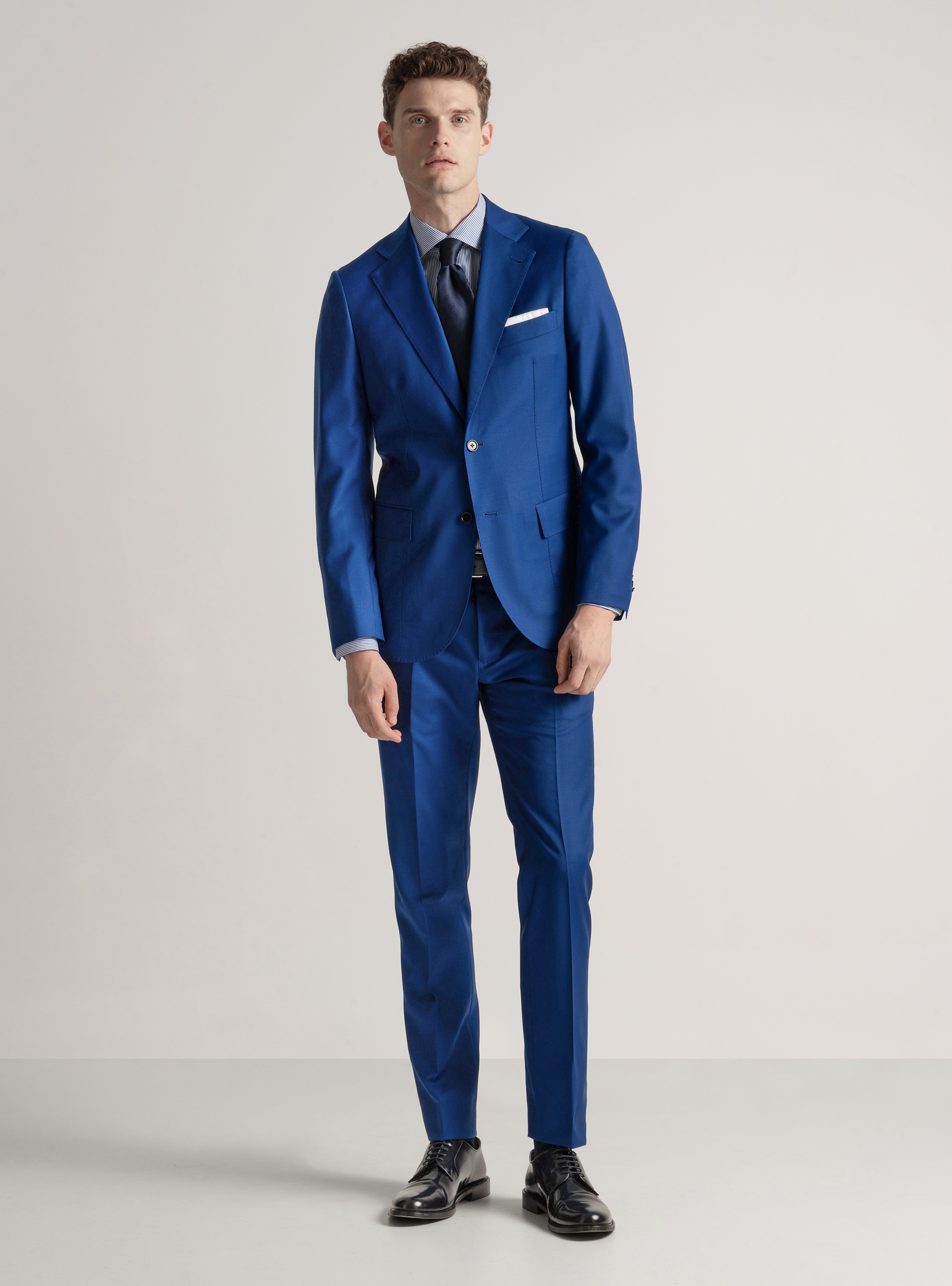 Americana de traje de pura lana Vitale Barberis Canonico, AZUL ROYAL