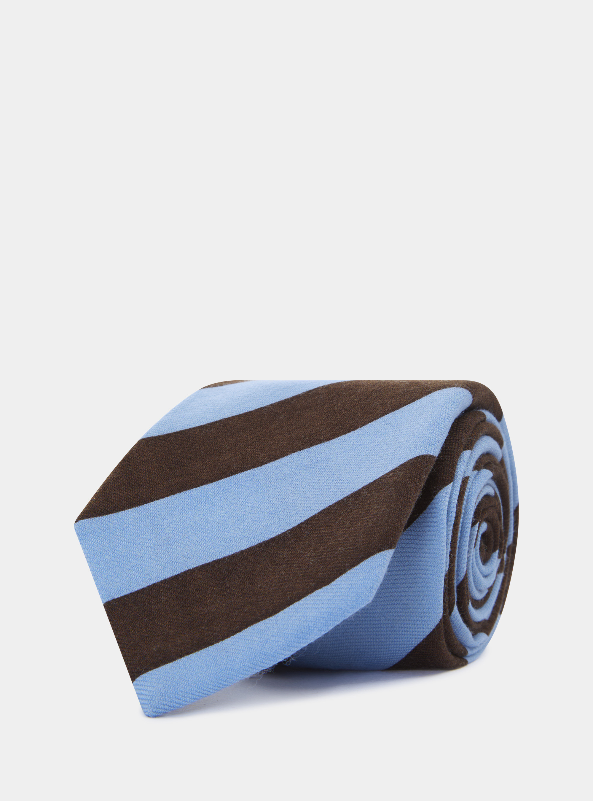 Gutteridge - Cravatta in lana rigata, Unisex, Marrone, Taglia: Unica