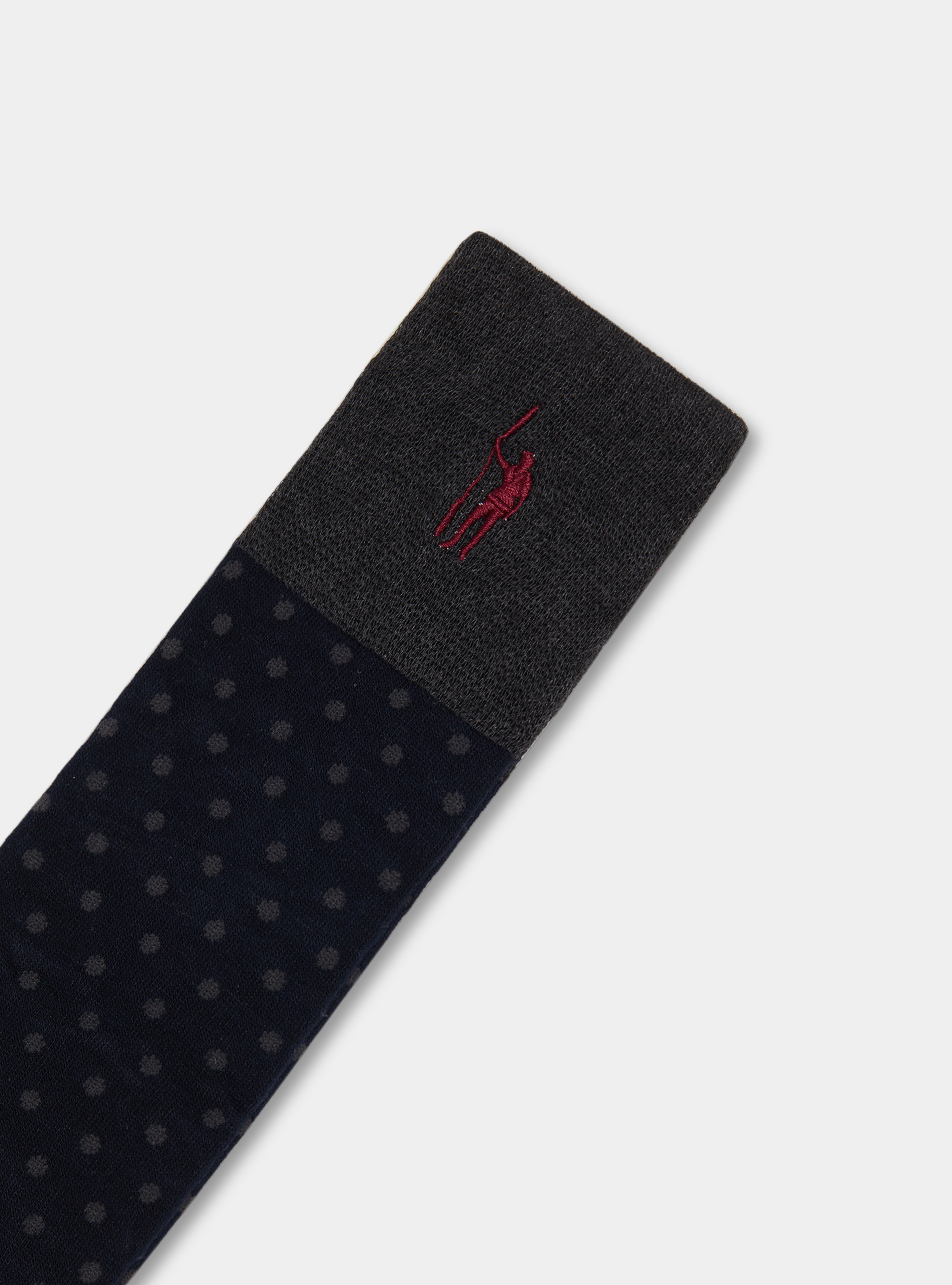 Long socks with polka dots and stripes, NAVY BLUE