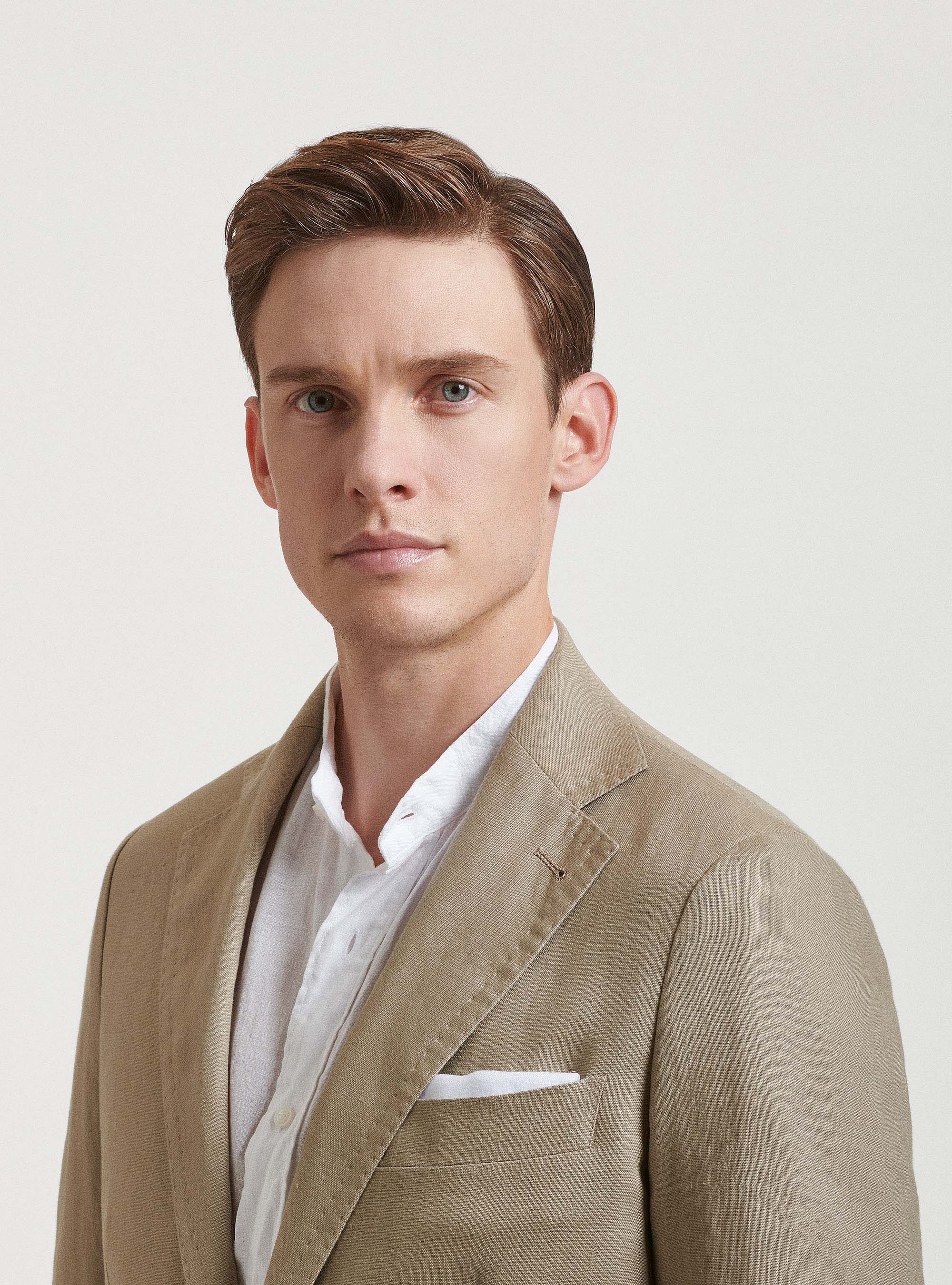 Giacca per abito in puro lino, FANGO