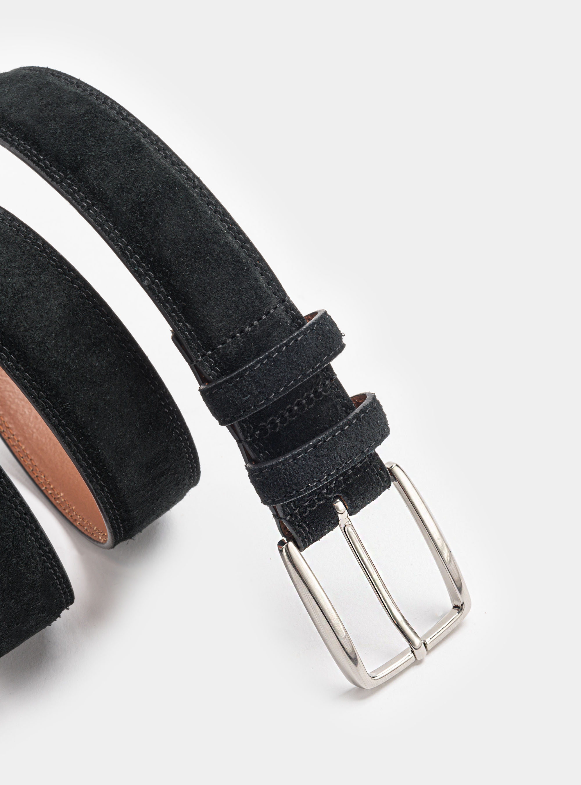 Cintura in suede, NERO