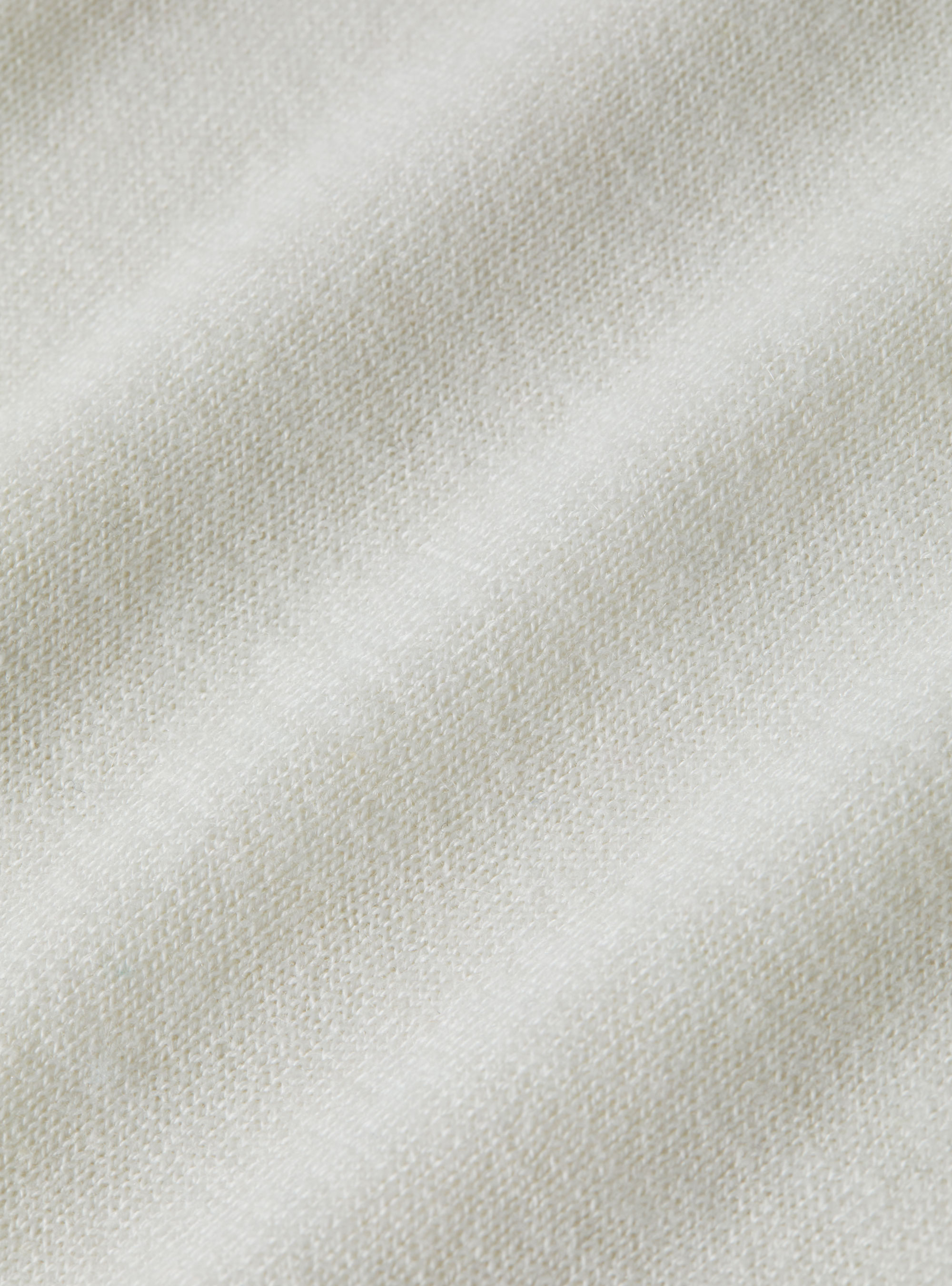 Round-neck sweater in cotton silk and cashmere, WHITE