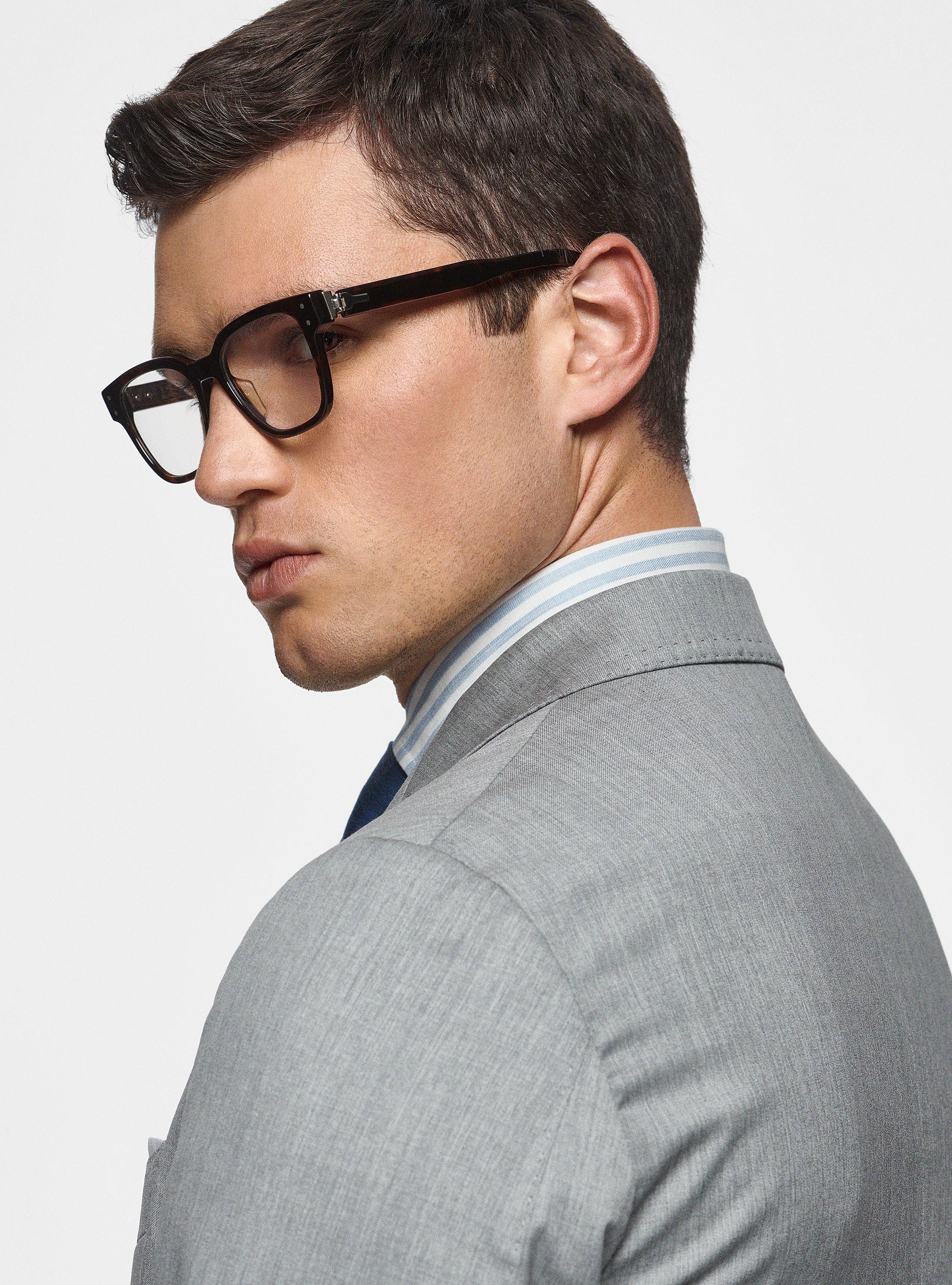 Giacca in pura lana superfine 110's, GRIGIO CHIARO MELANGE