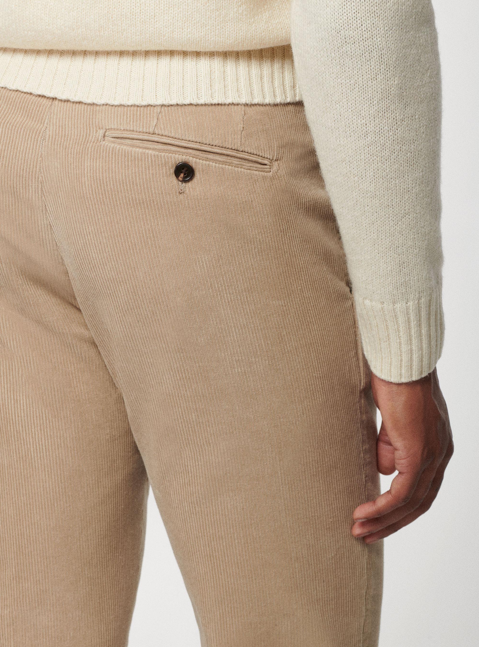 Pantaloni in velluto a coste, SABBIA