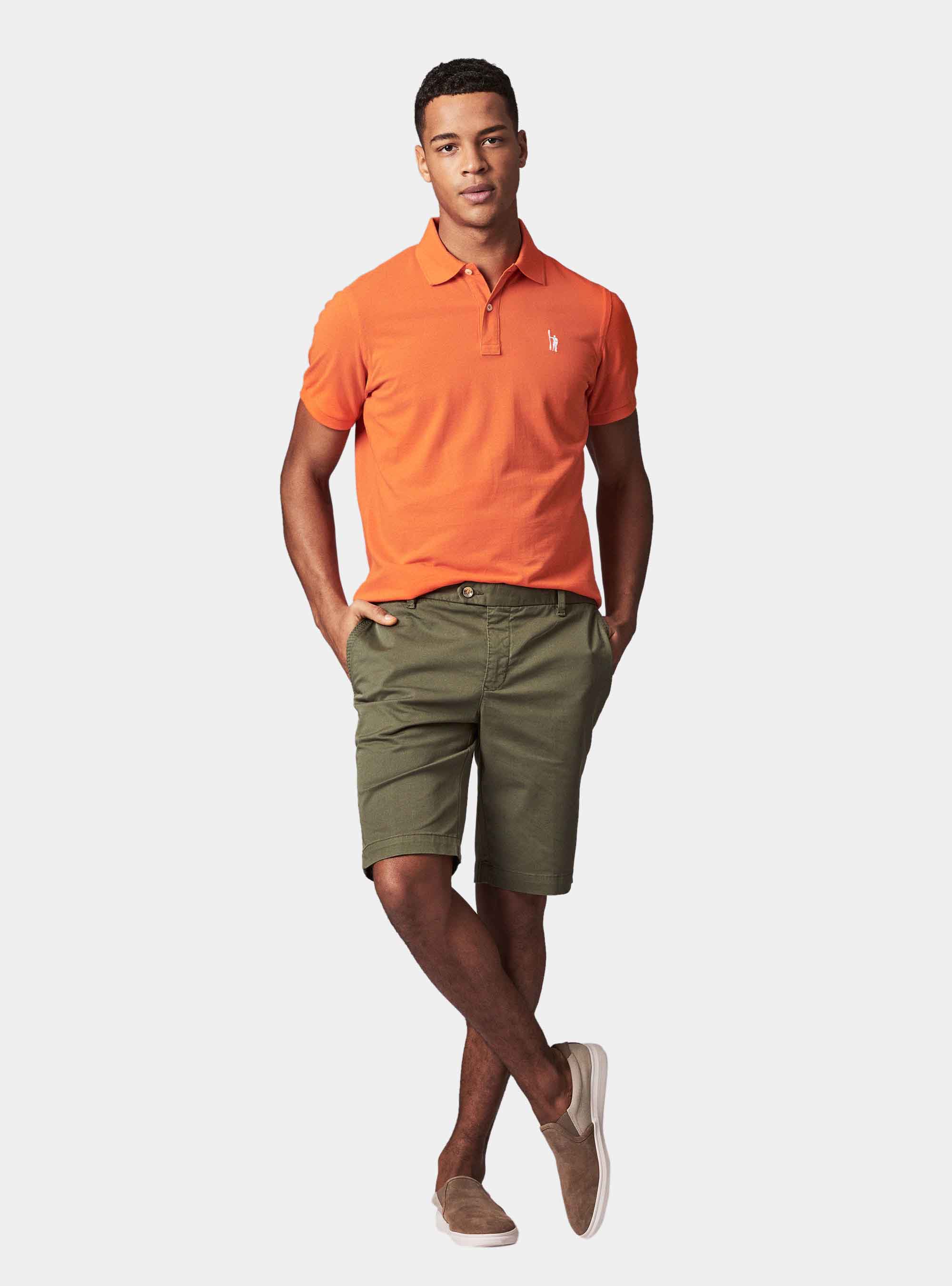 Polo basica in piquet, ARANCIONE