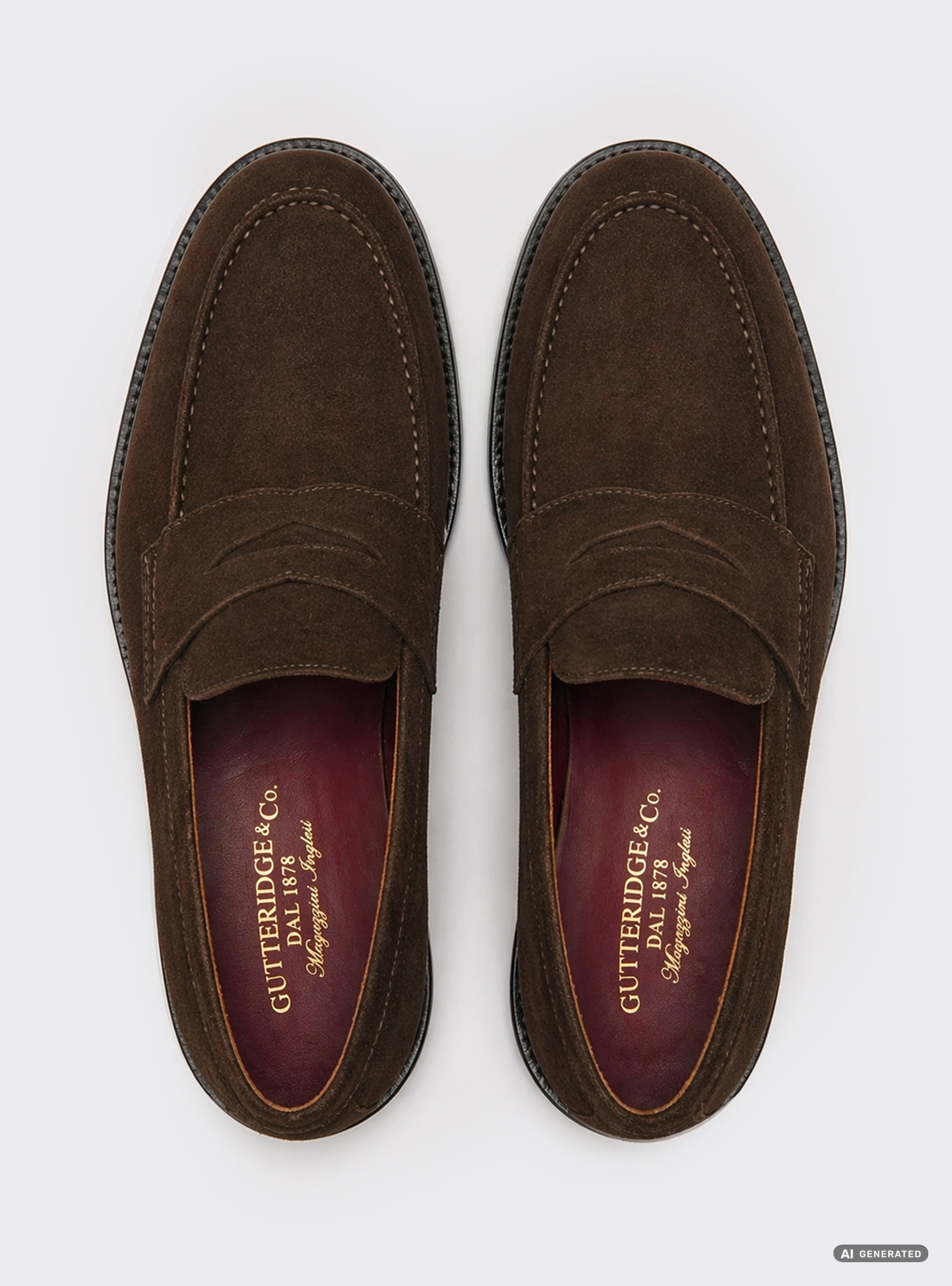 Mocassino in suede, BROWN