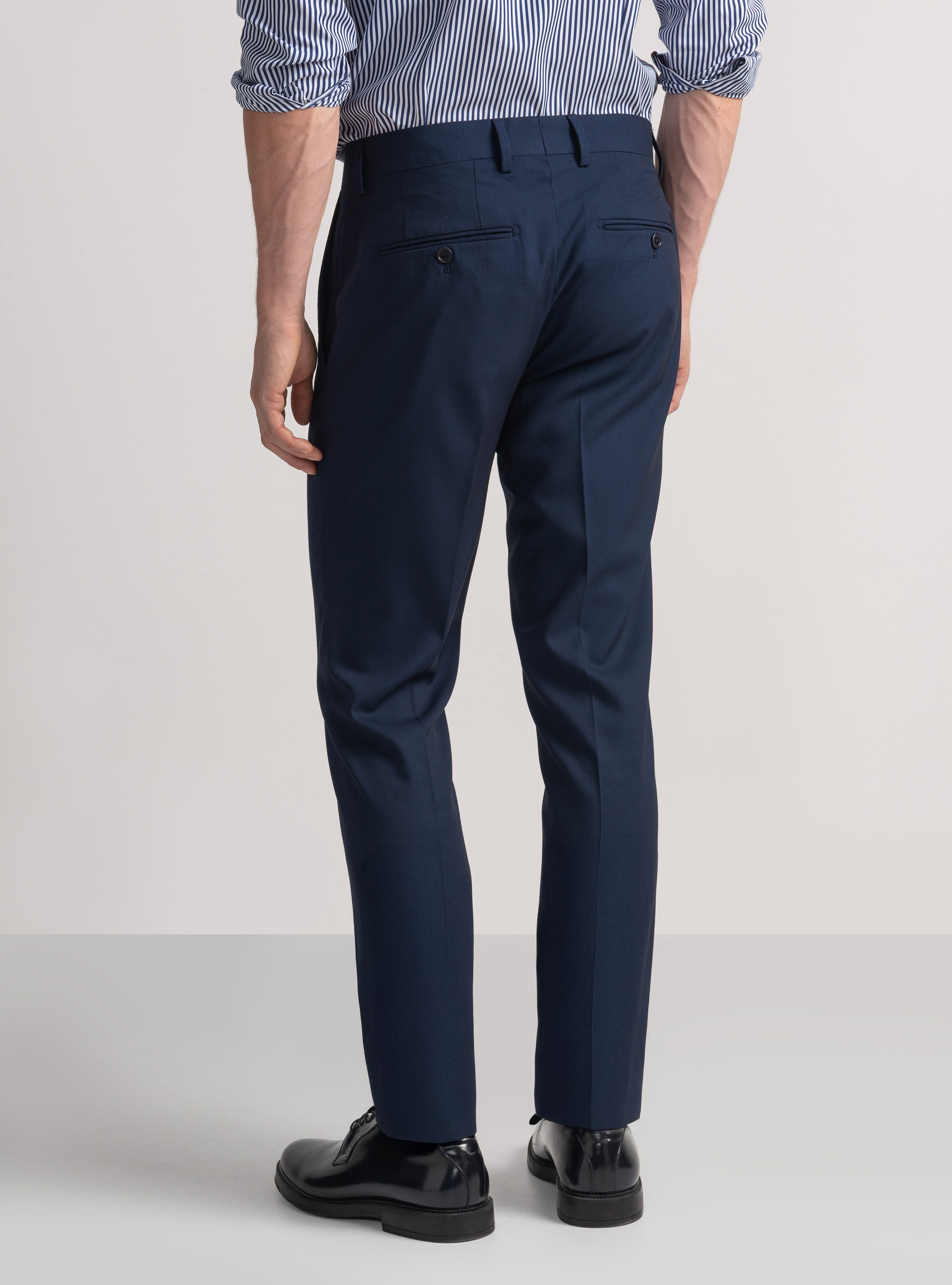 Pantalones de traje ojo de perdiz, AZUL MARINO