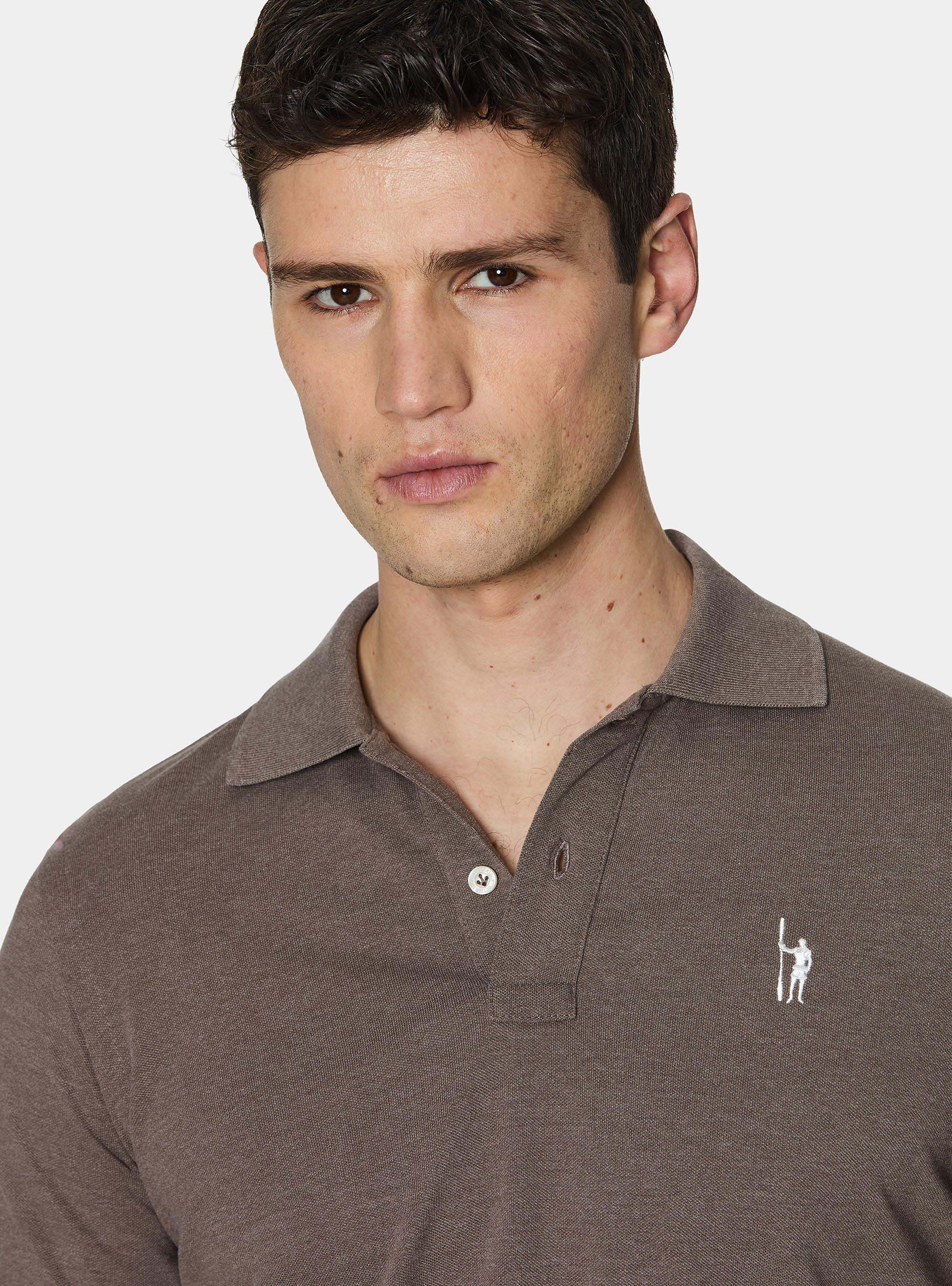 Classic piqu&eacute; polo shirt, MUD