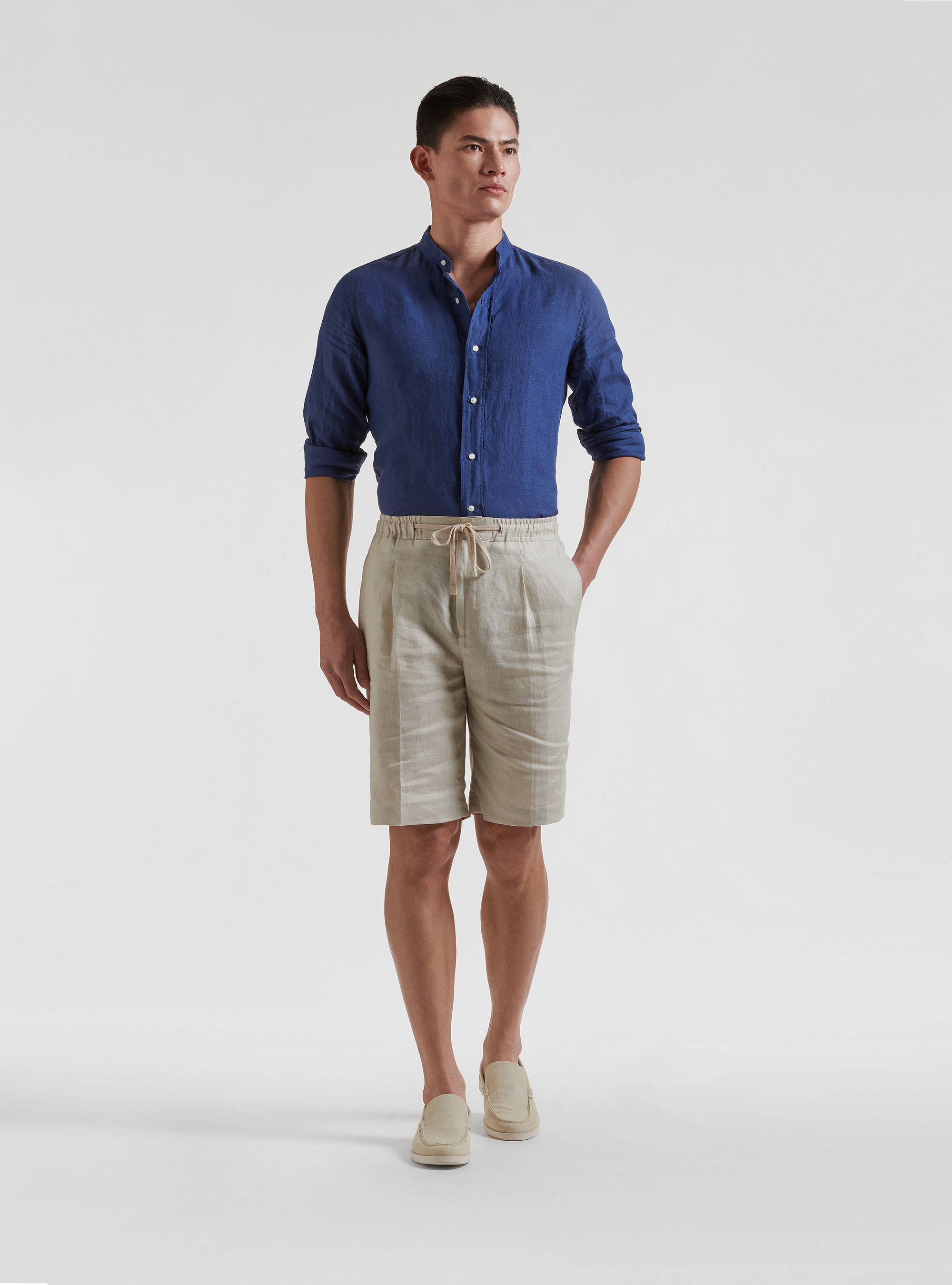 Linen shorts, ECRU