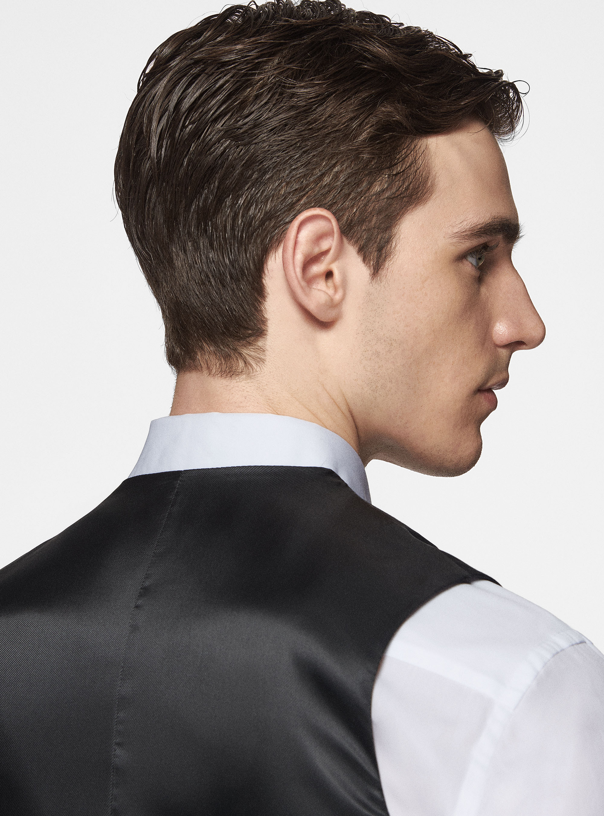 Chaleco de lana superfina 110's Reda, GRIS MARENGO