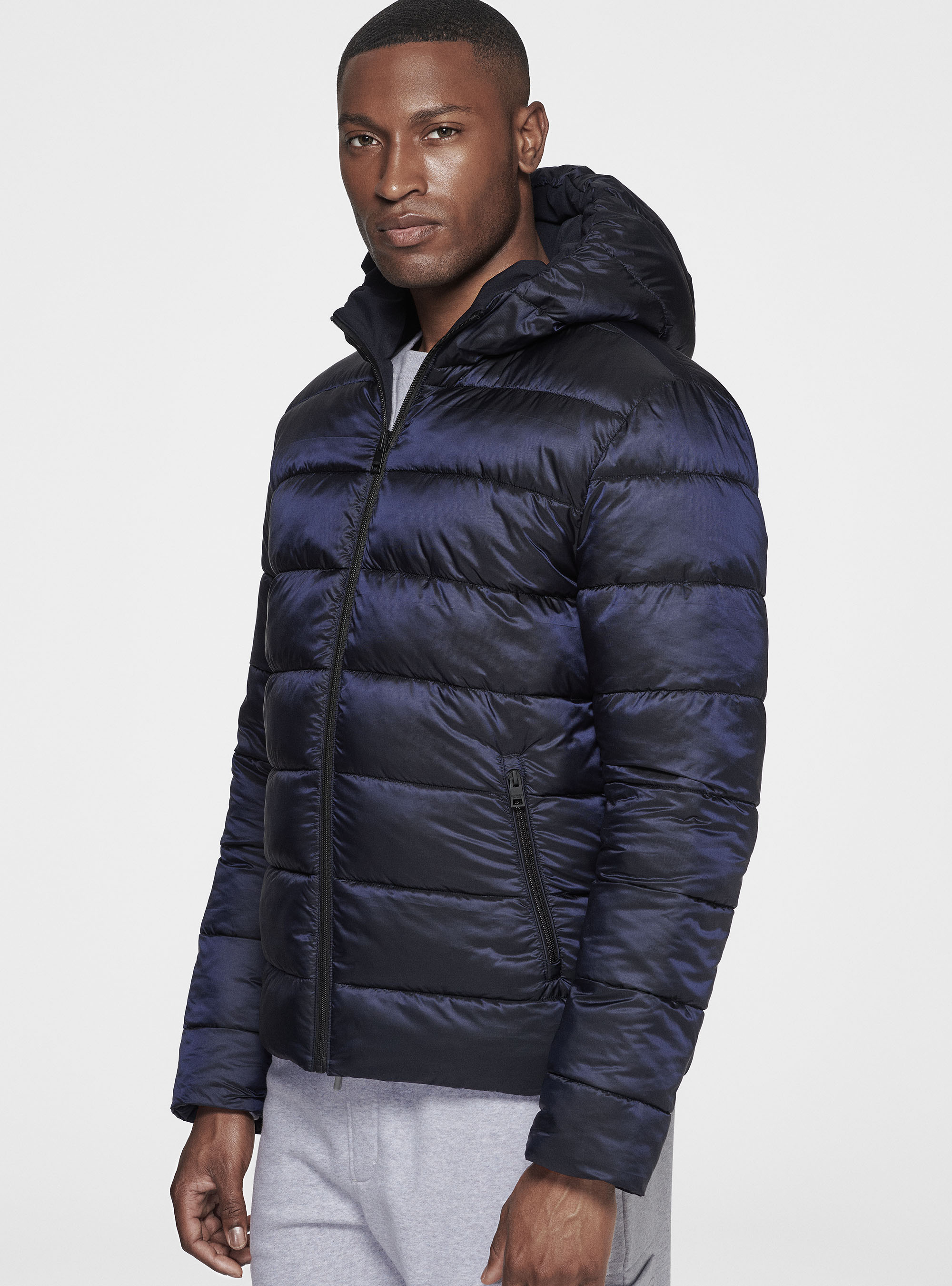 Blouson réversible avec capuche, BLEU MARINE