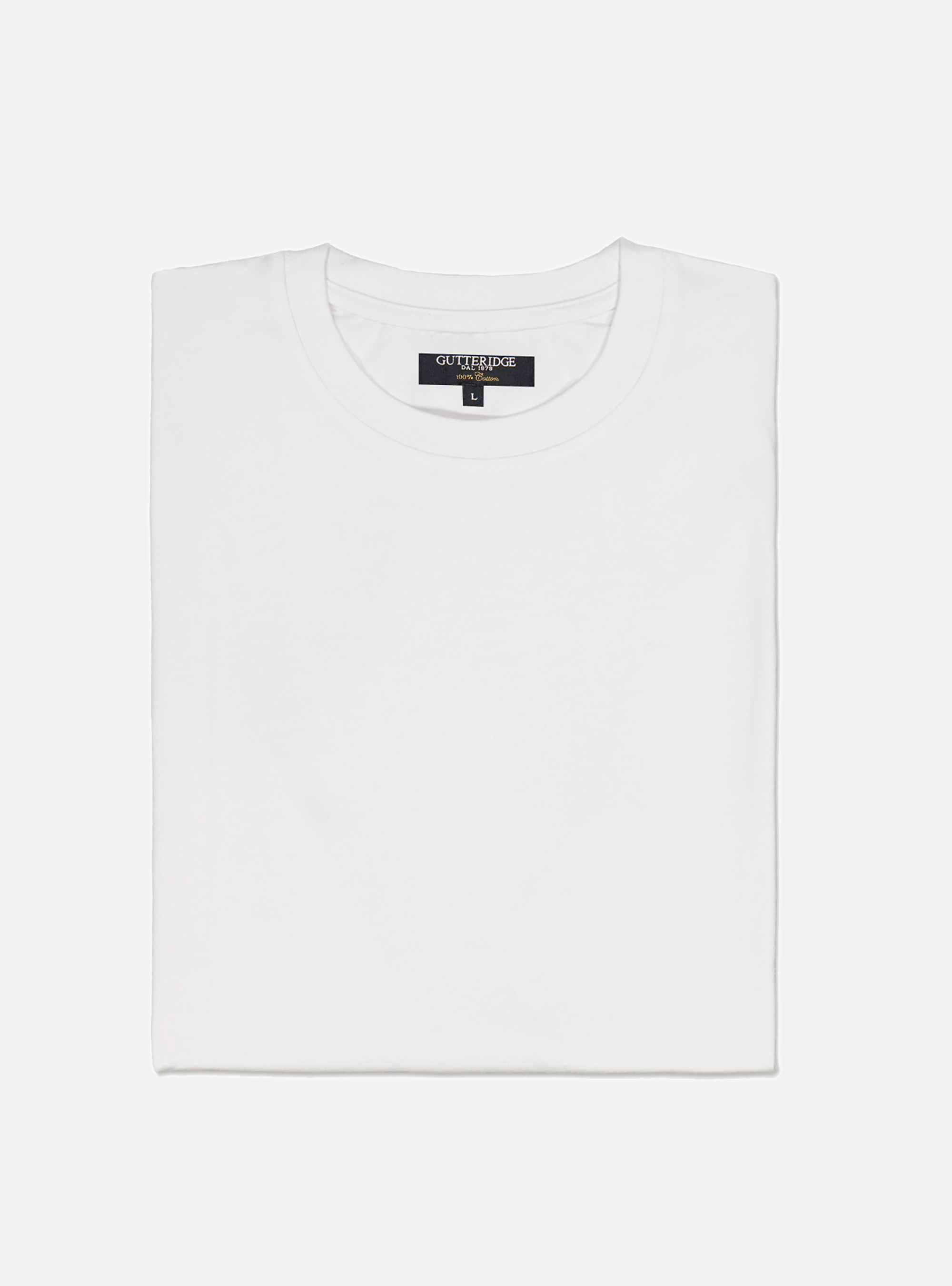 Cotton jersey half sleeve t-shirt, WHITE