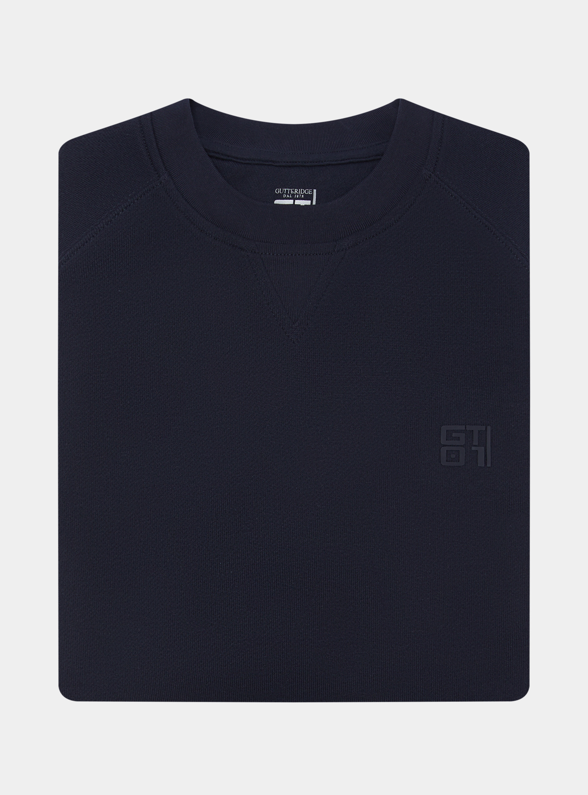 Basic round-neck sweatshirt GT01, NAVY BLUE