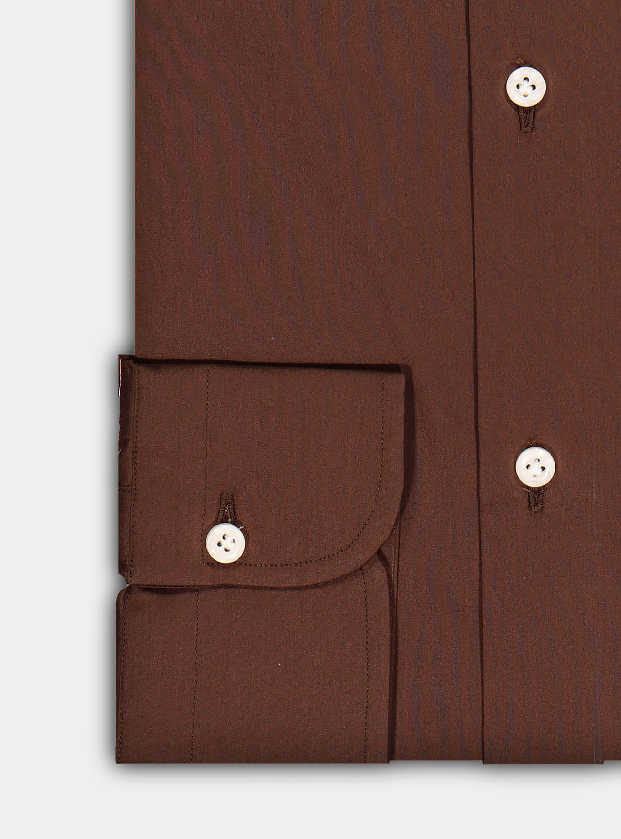 Stretch cotton shirt, MARRONE 0507C