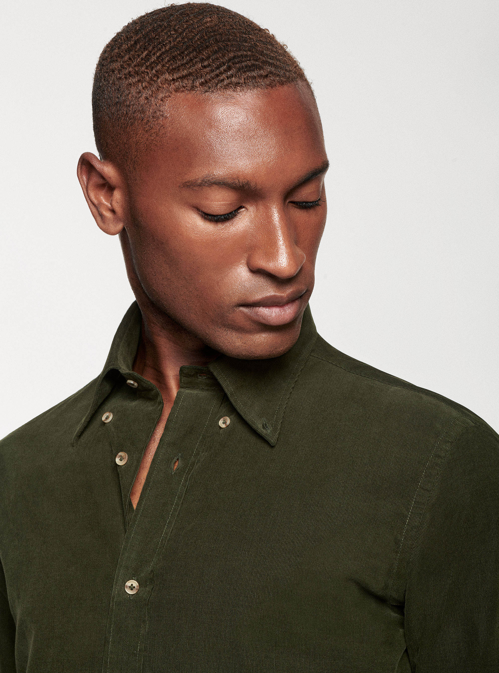 Camicia in velluto a costine, MILITARE 0609C