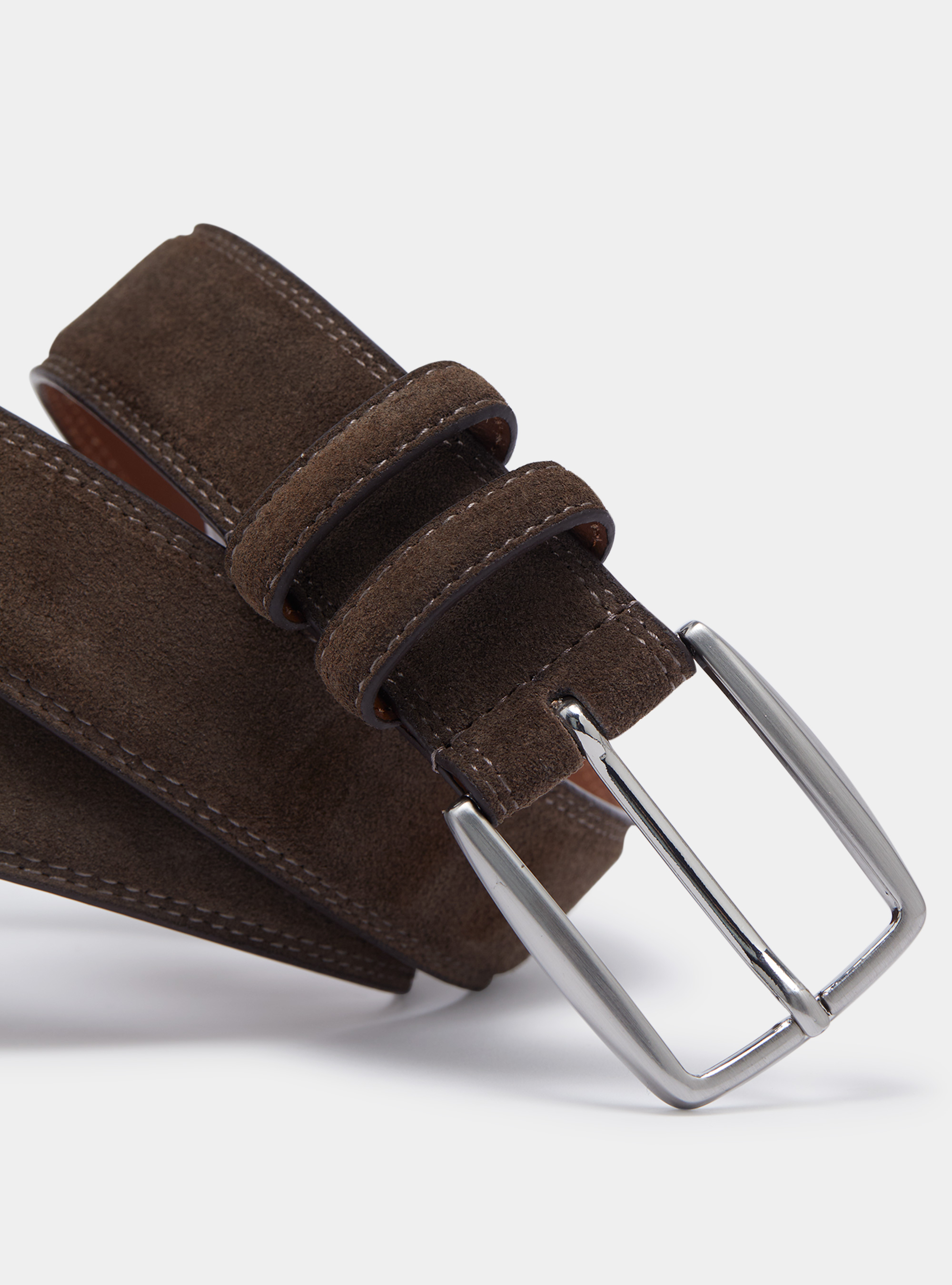Ceinture en daim, MARRON