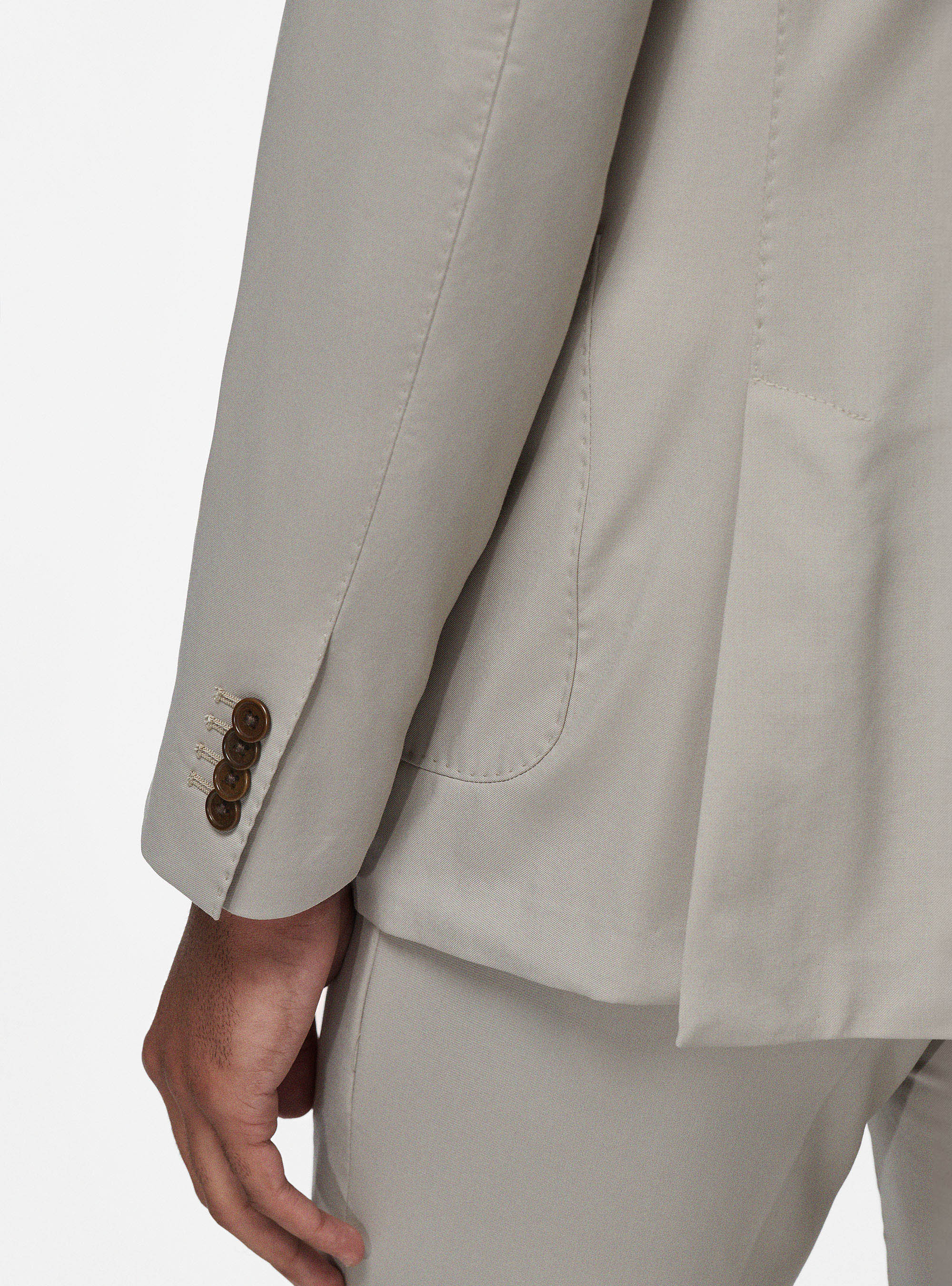 Giacca in pura lana superfine 110's, SABBIA