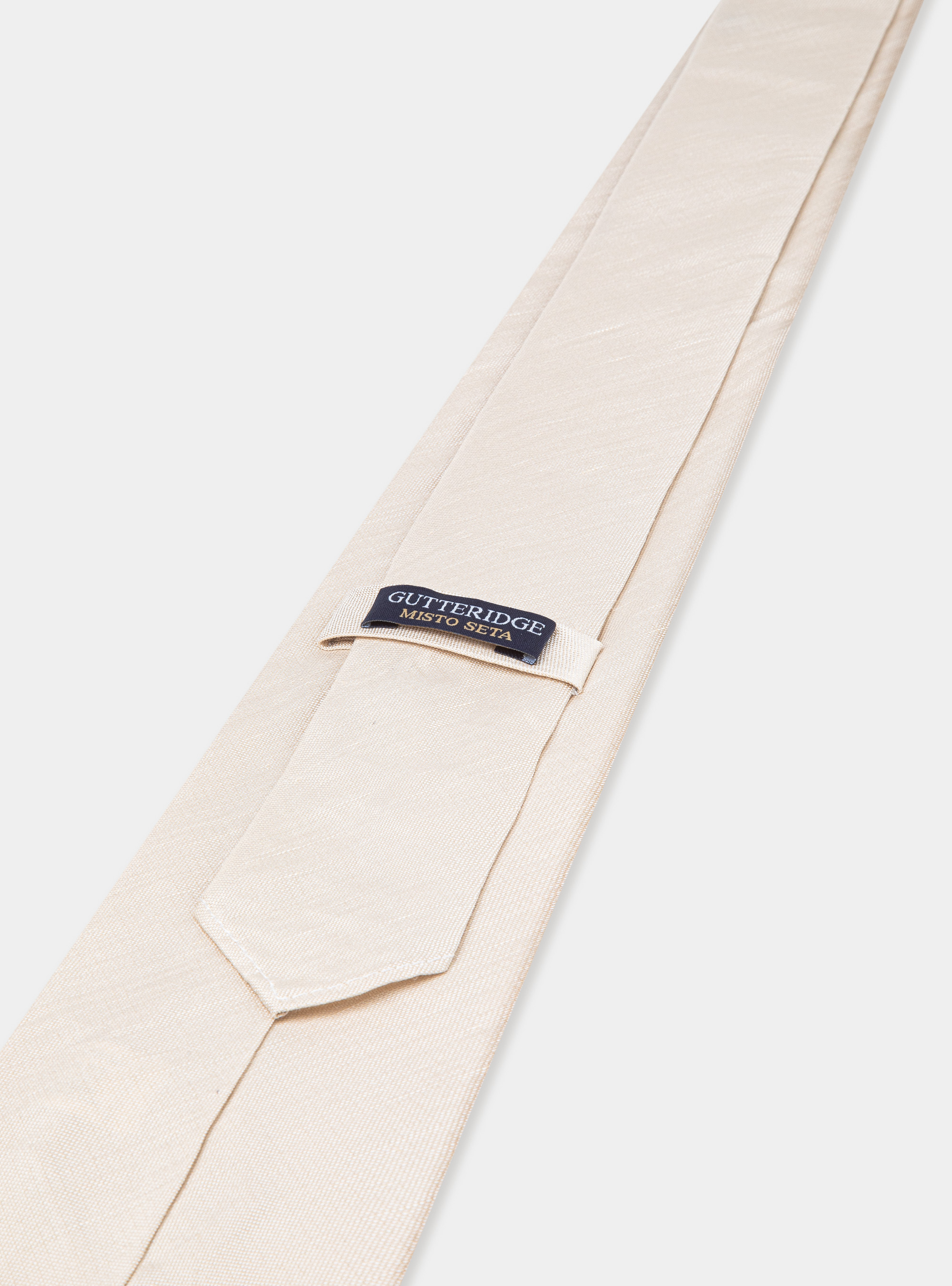 Cravatta in seta e lino, ECRU