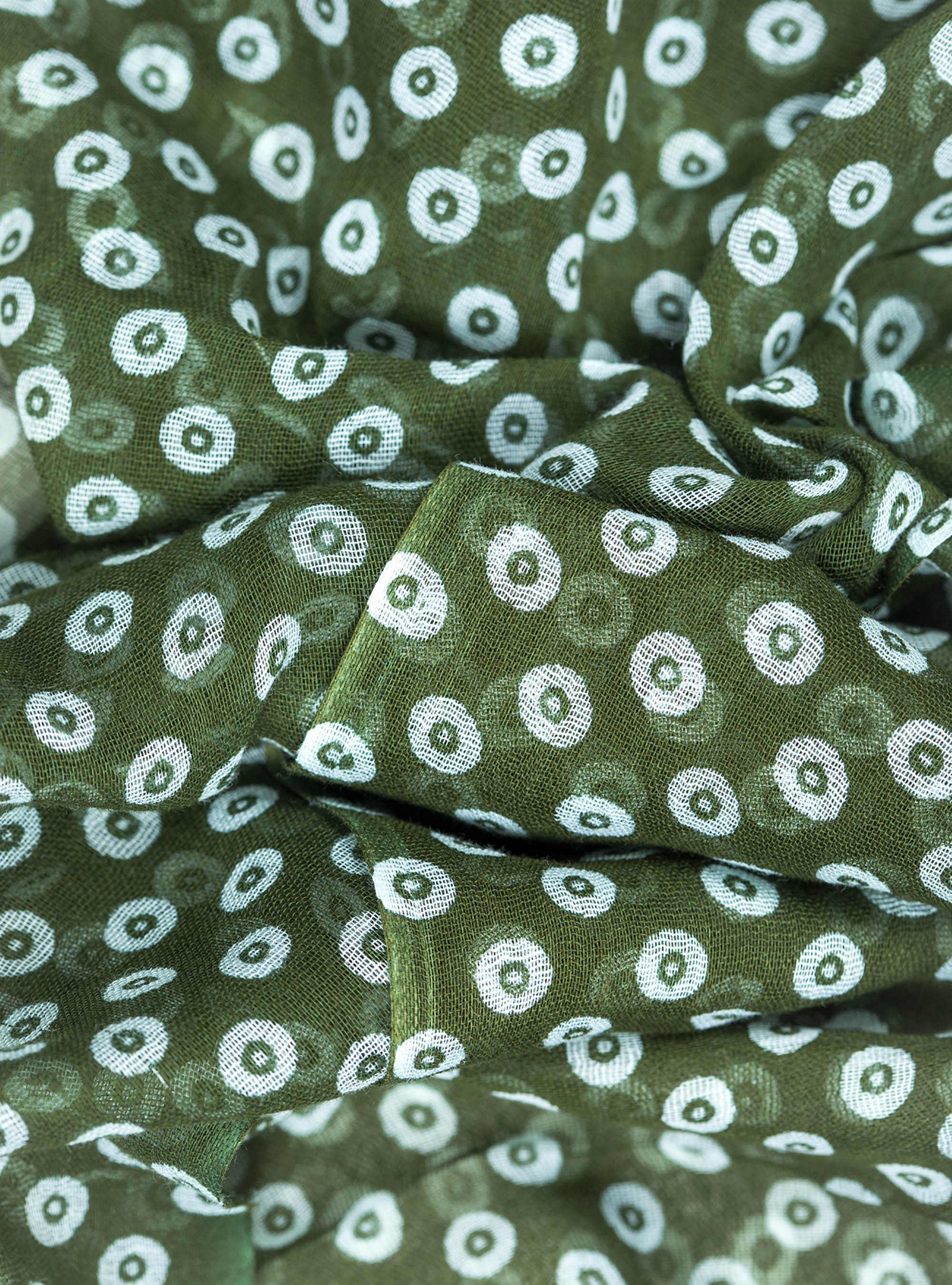 Ausgefallener Baumwollschal, VERDE 0227c