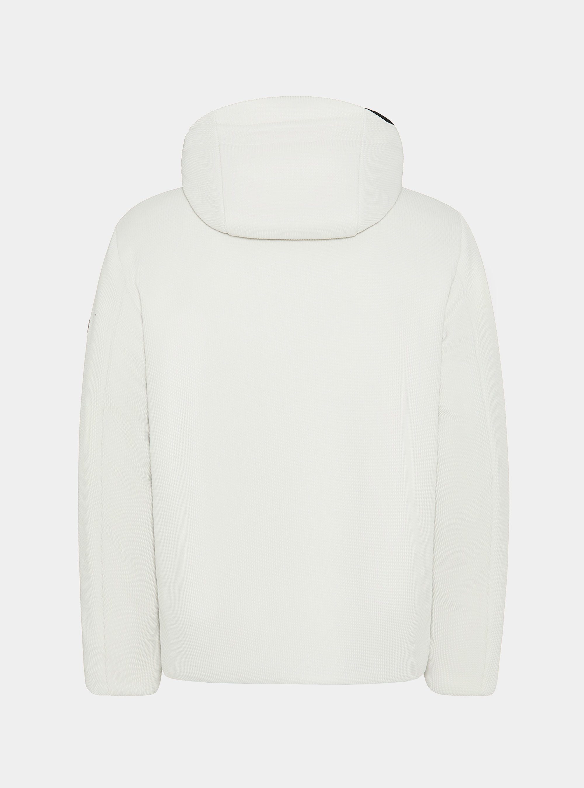Padded technical jacket with hood, 0055C OFF WHITE