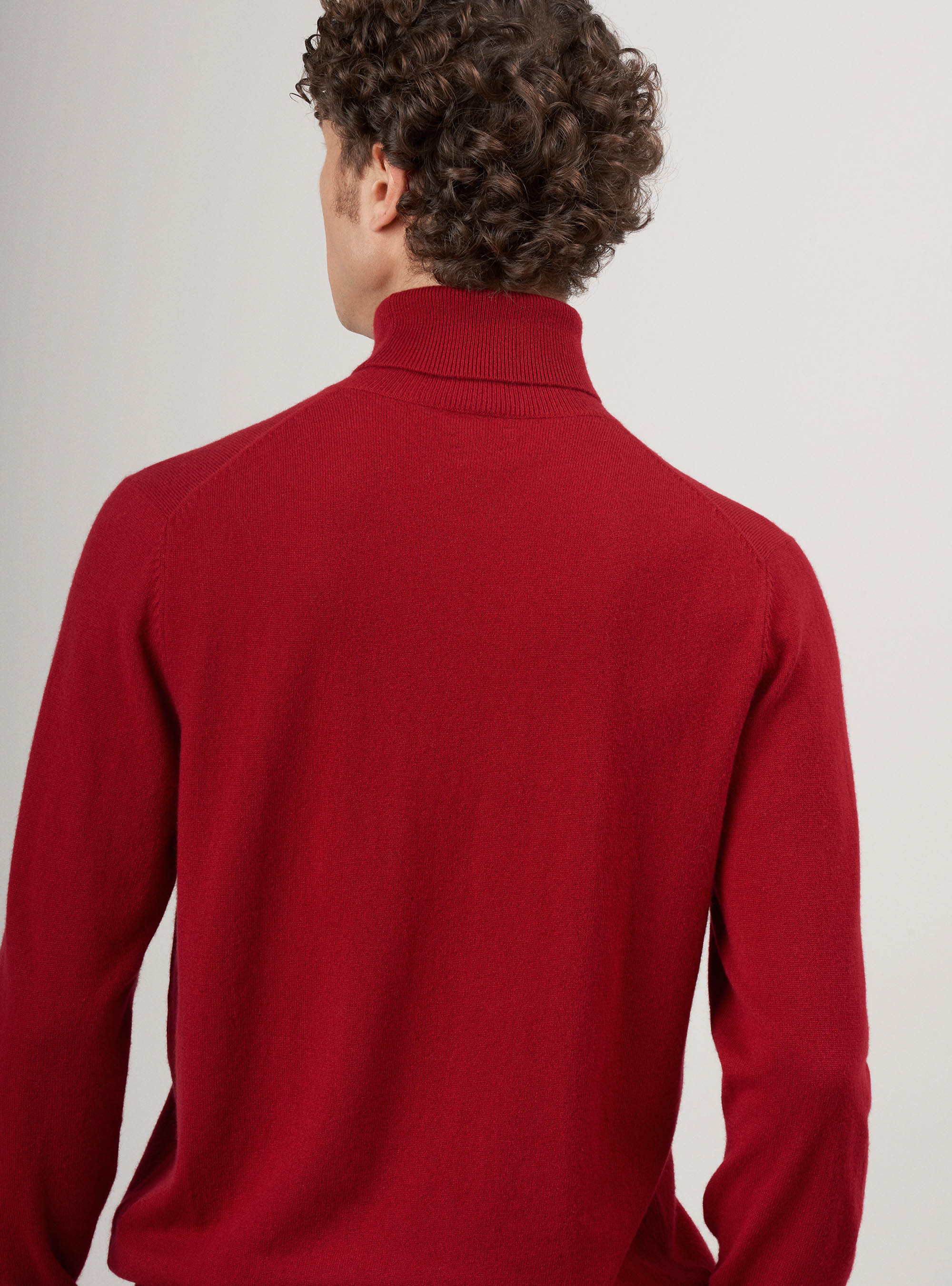 Turtleneck in 100% cashmere, RED