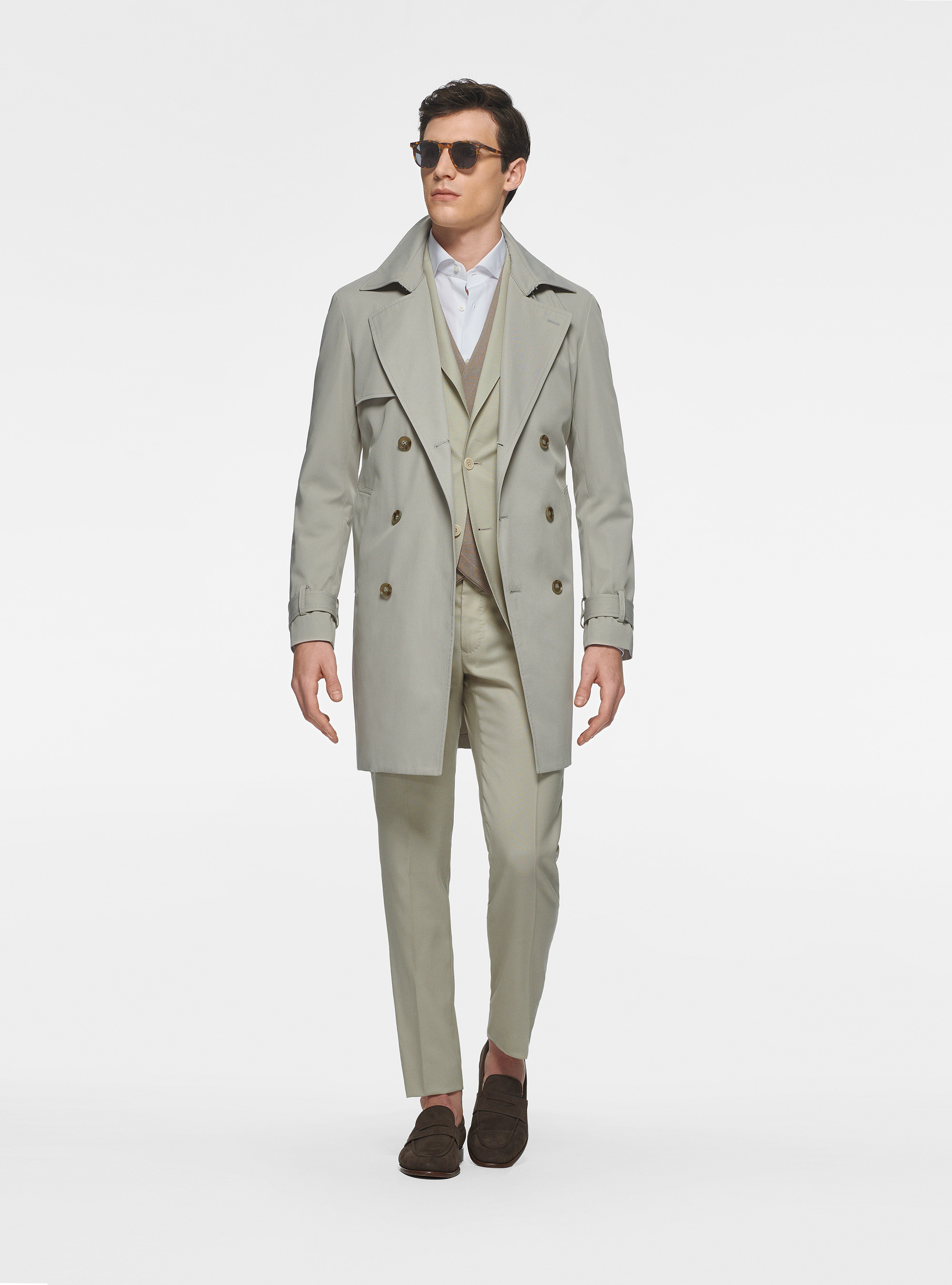 ★G-CUT★ Waist String Trench Jumper_Charcoal 7255120101 Double-breasted trench coat in technical twill | Gutteridge