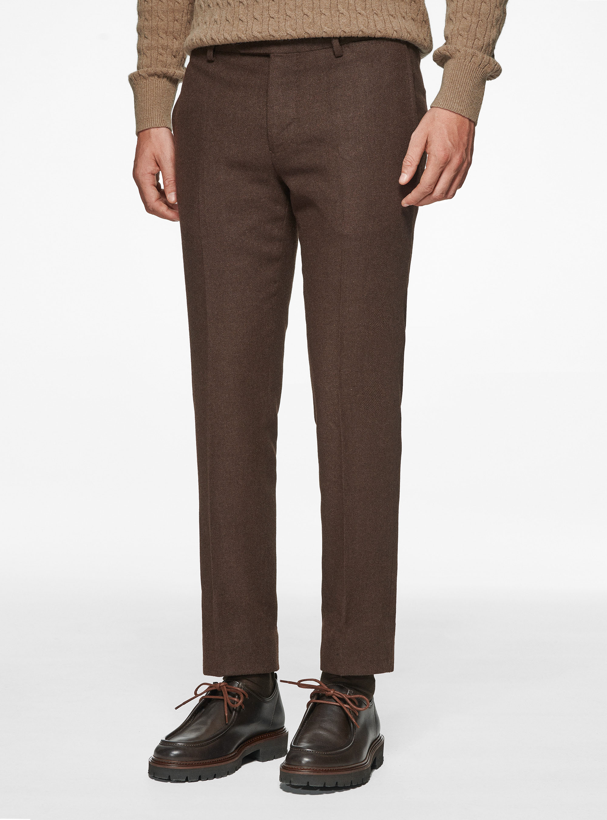 Pantalones de franela, MARRON