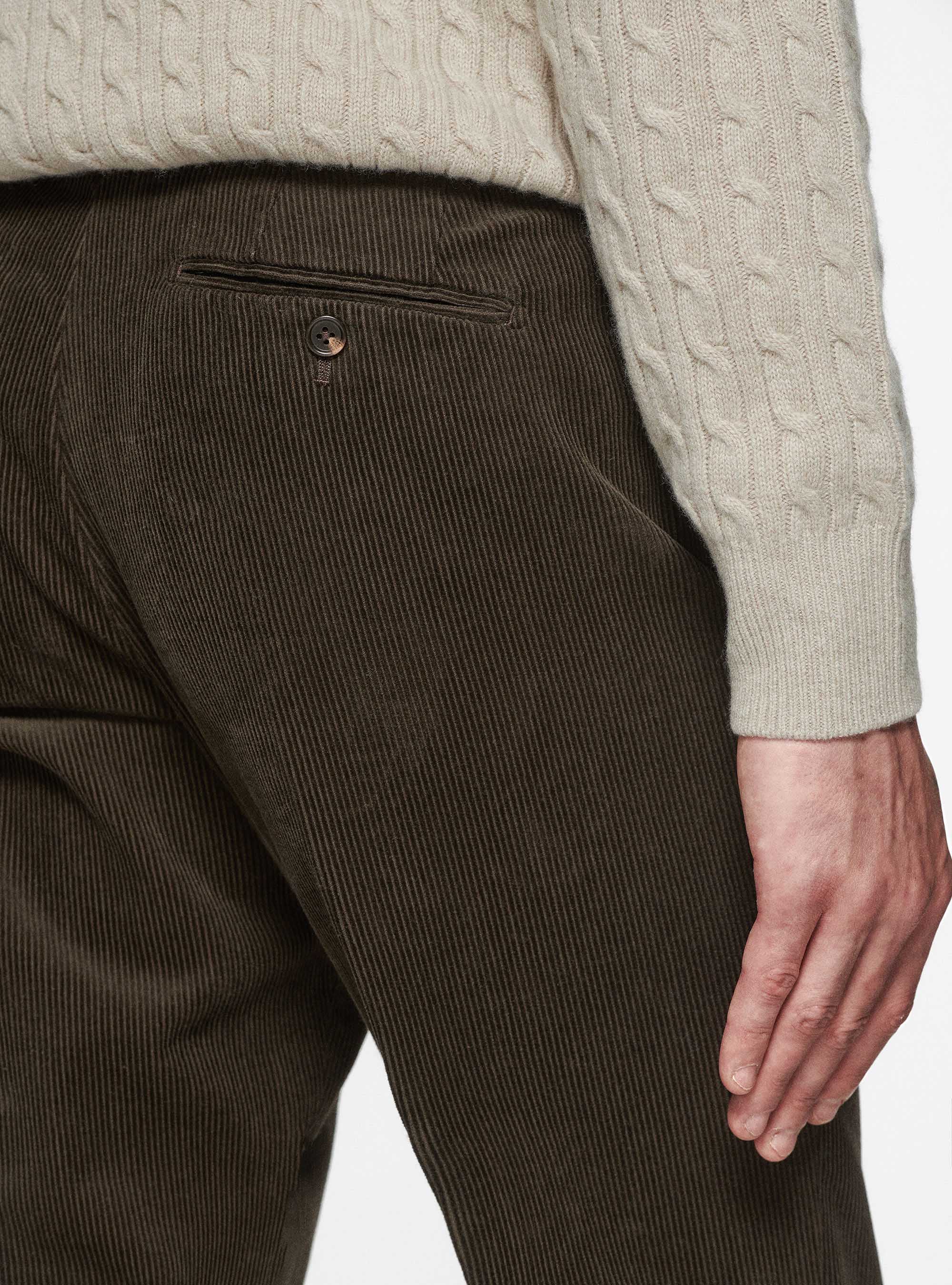 Pantaloni in velluto, MARRONE