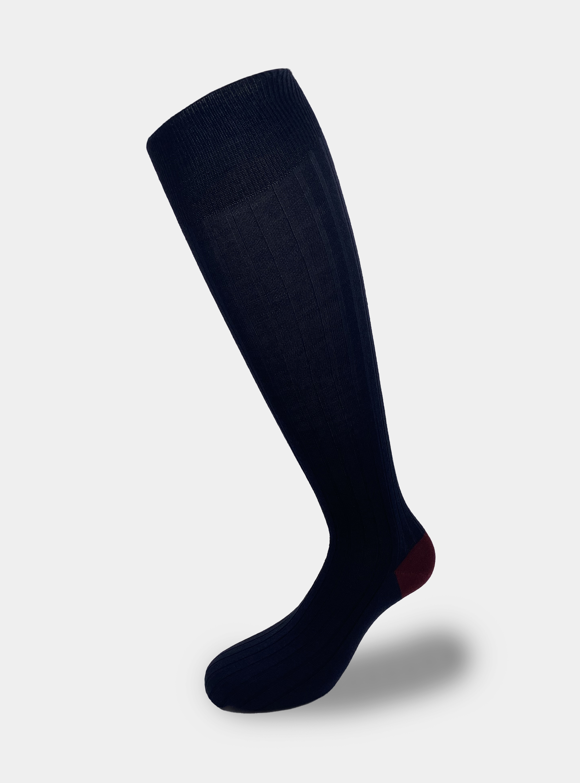 Merino wool blend long socks, NAVY BLUE