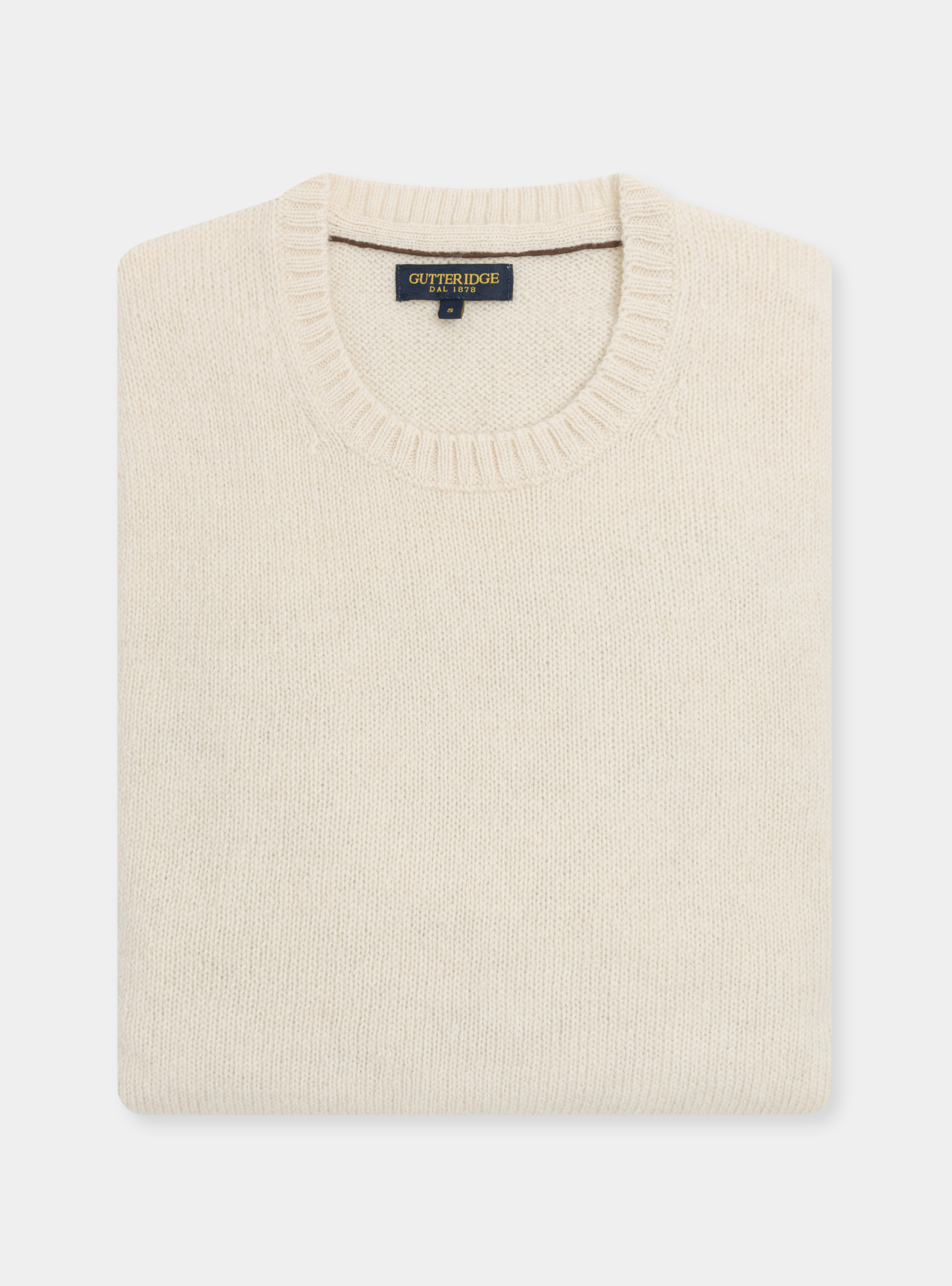 Pure Shetland wool sweater, WHITE
