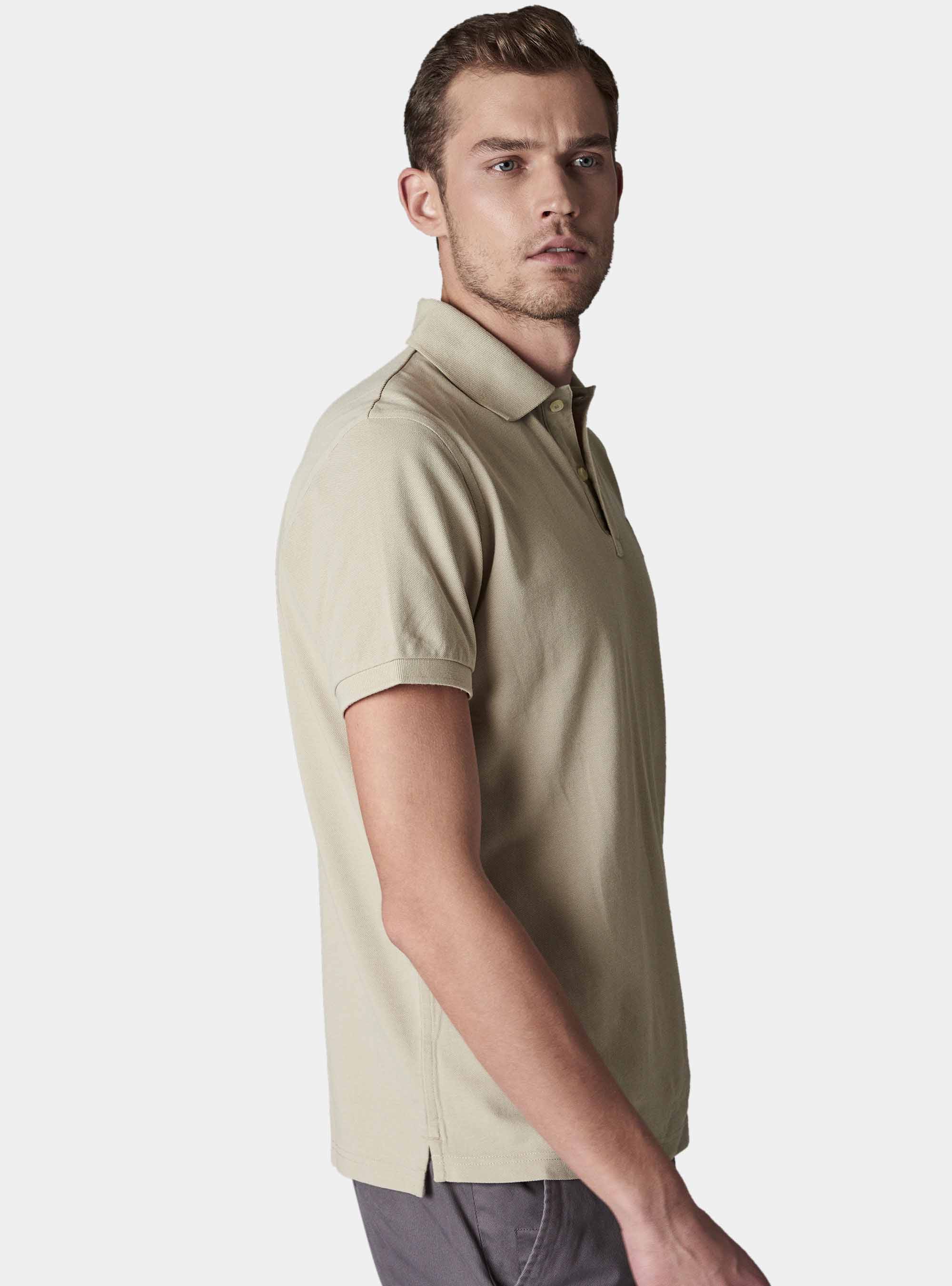 Polo basique en piqué, Ã CRU