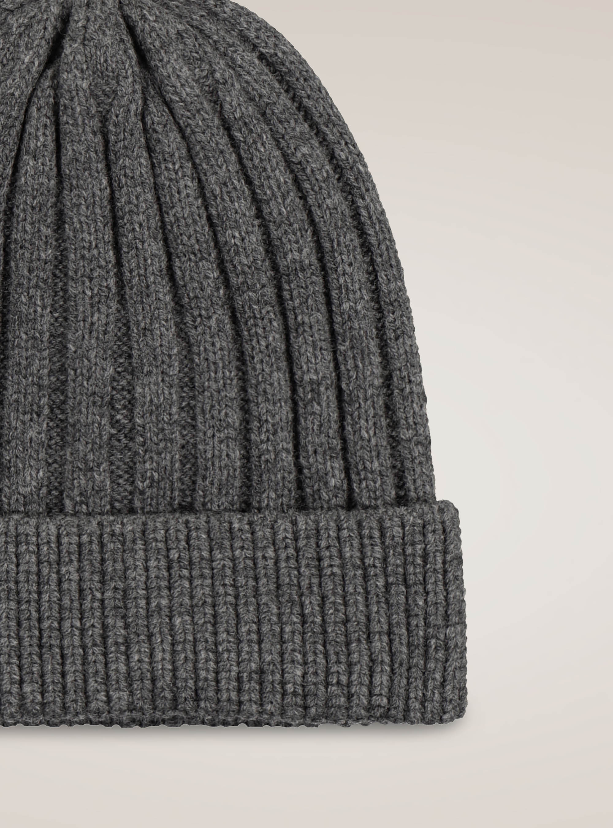 WOOL AND CASHMERE HAT, ASPHALT GREY
