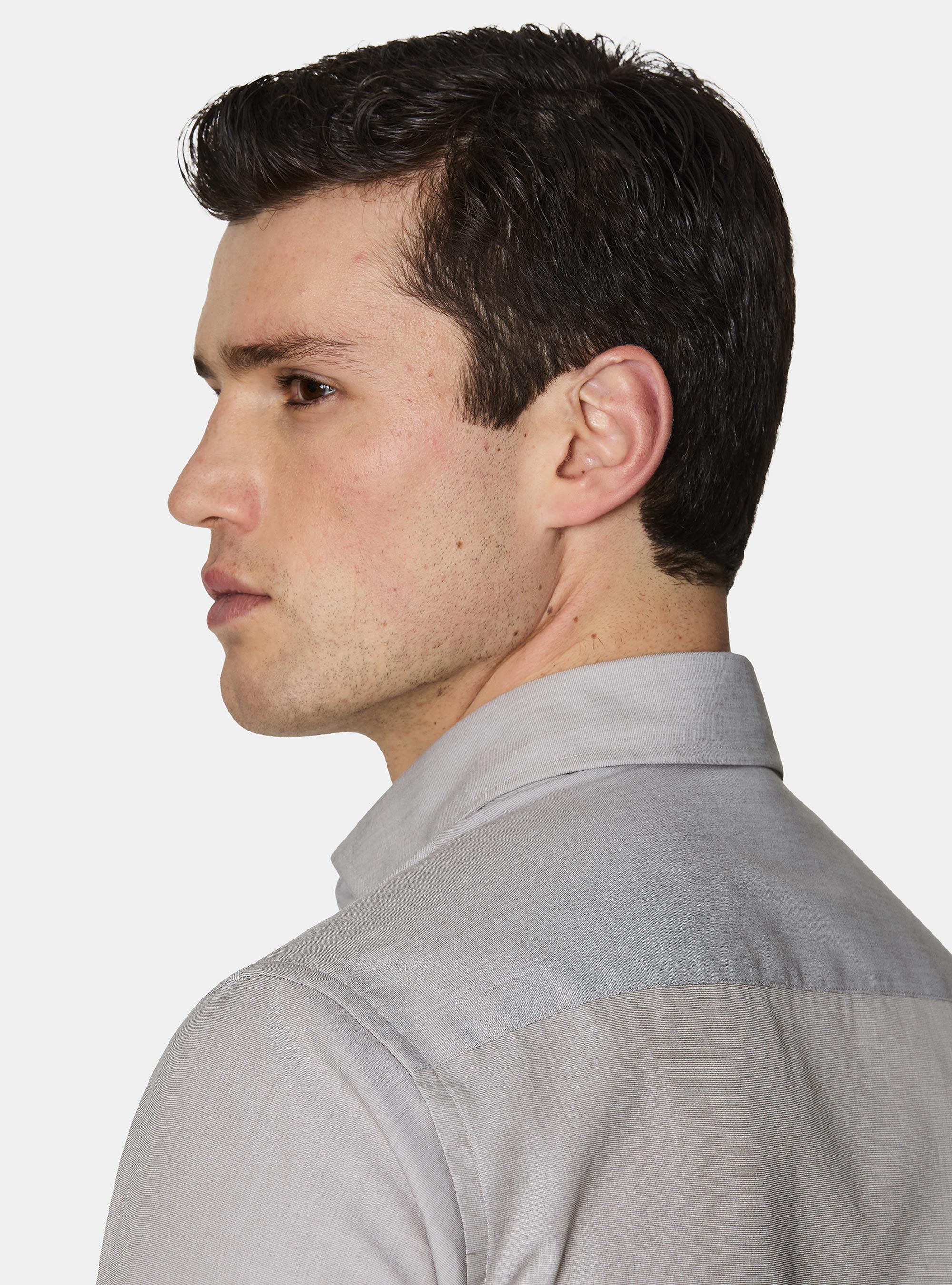 Chemise en coton fil &agrave; fil, BOUE