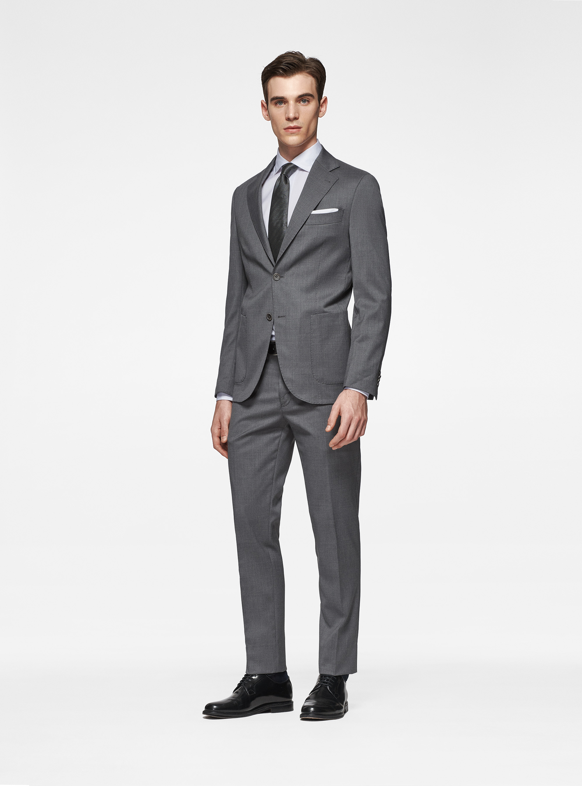 Giacca in pura lana, GRIGIO CHIARO