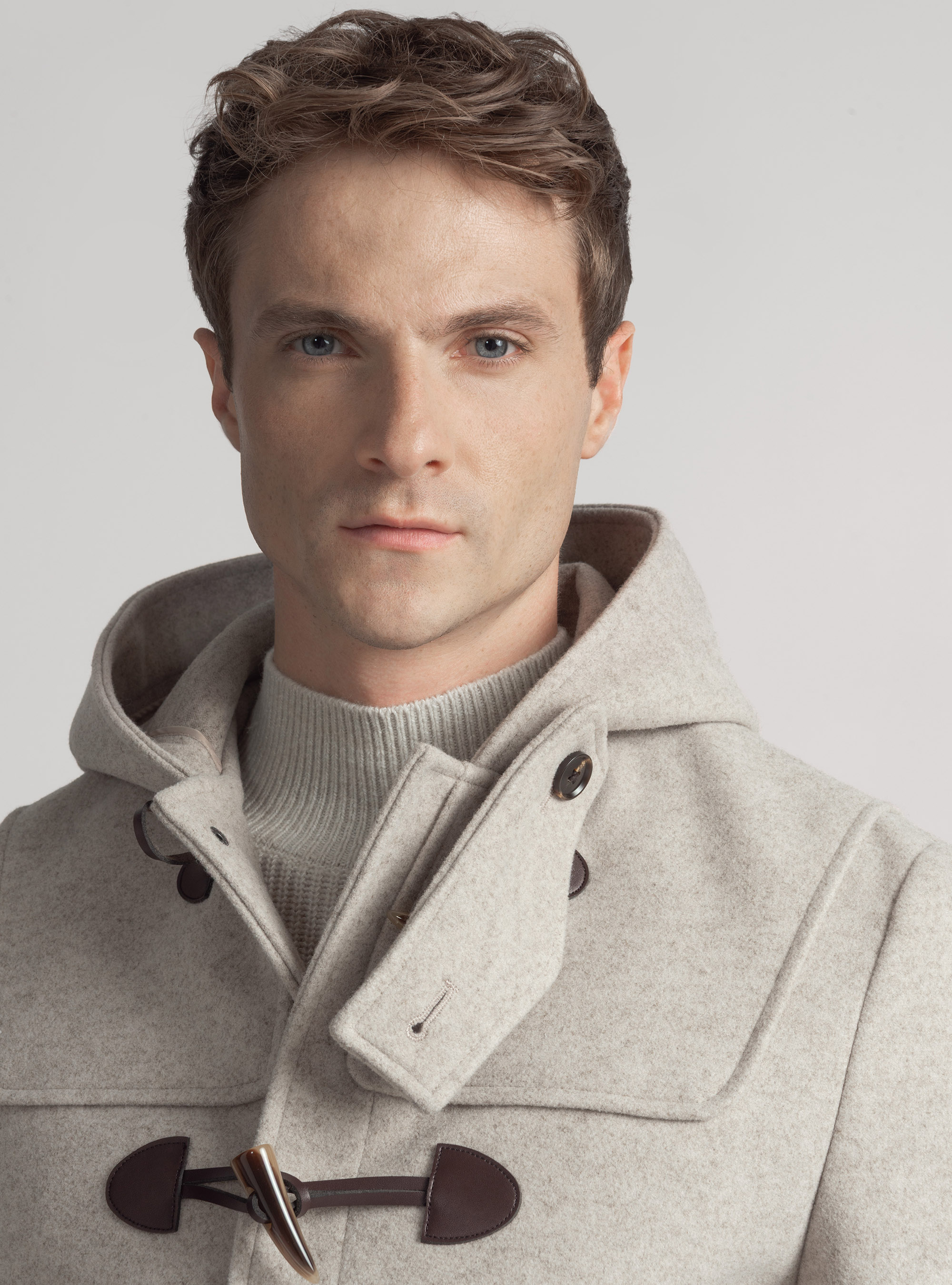 Montgomery basico in misto lana, ECRU