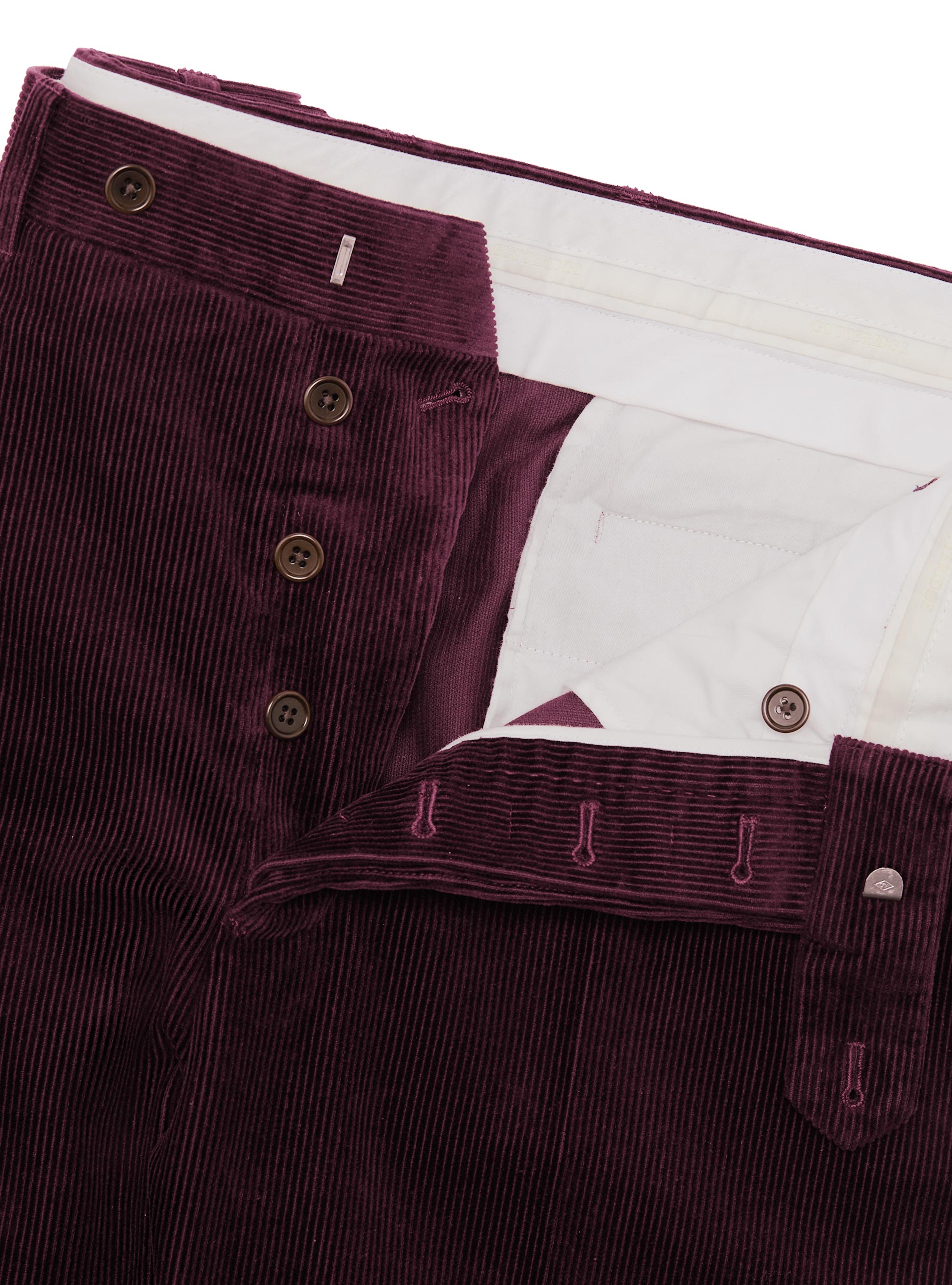 Pantaloni in velluto con pince e cinturino elastico, VINACCIA 0401C