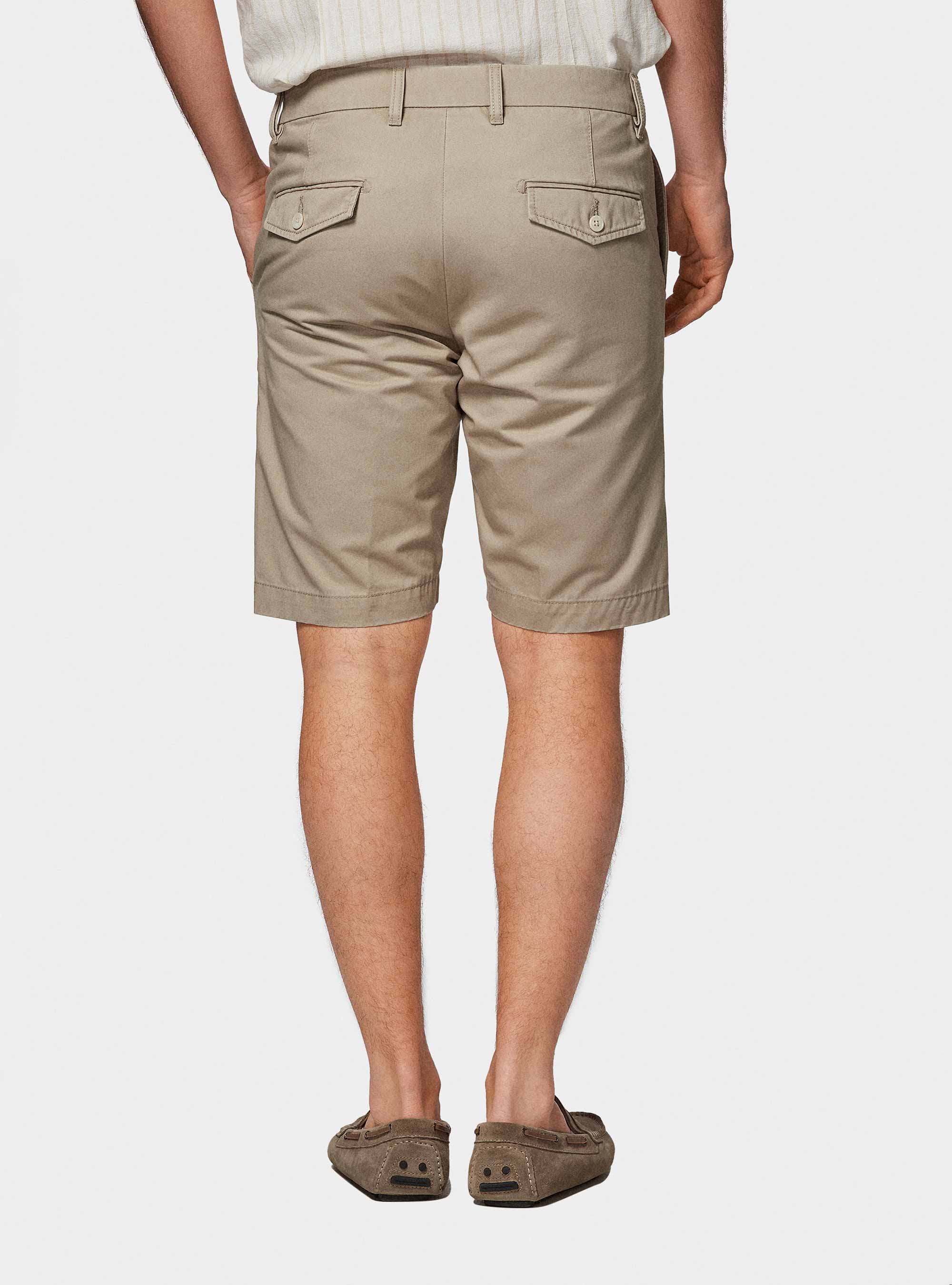 Bermuda en sergé de coton, SABLE